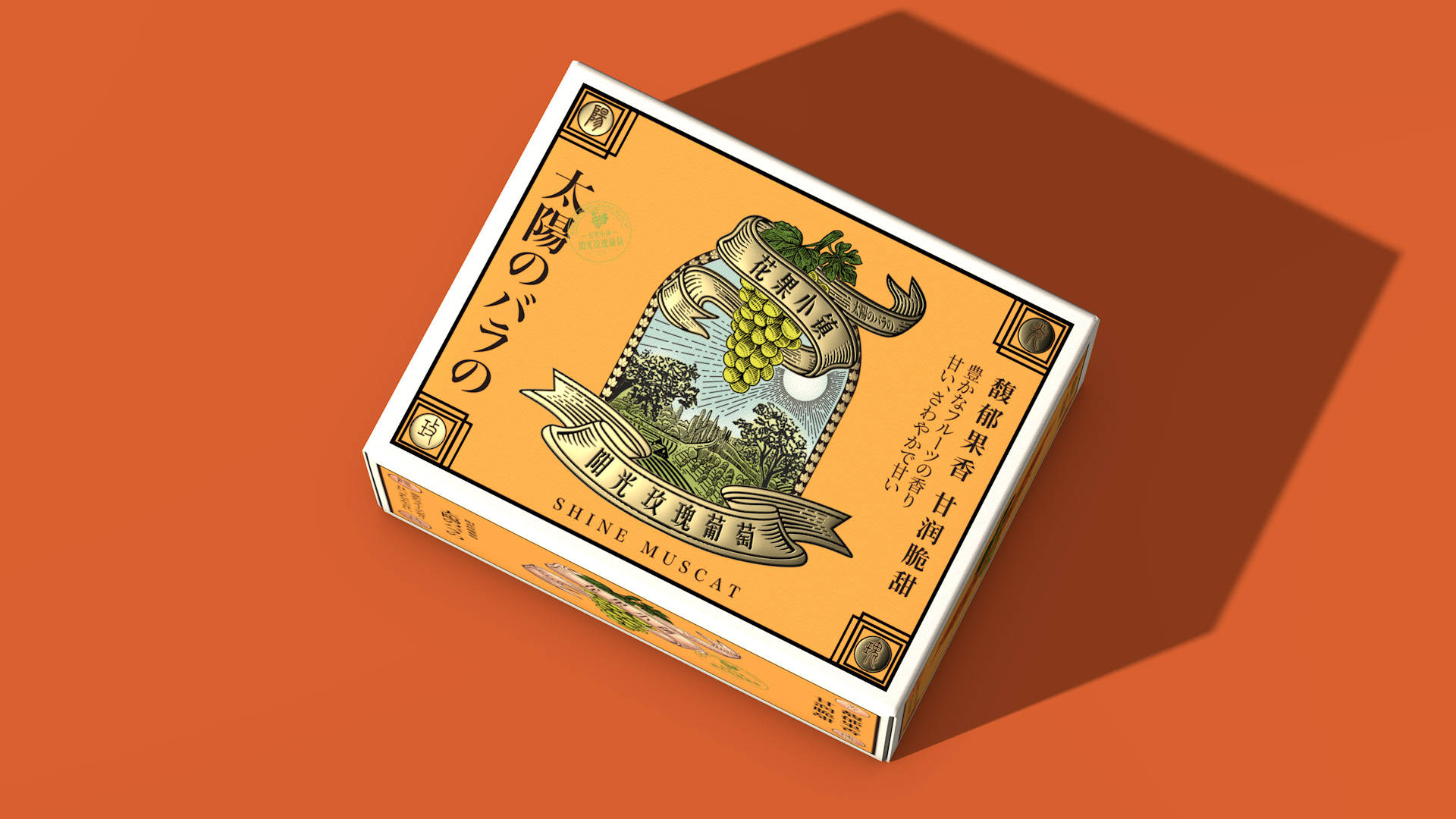 新年礼盒葡萄包装设计阳光玫瑰