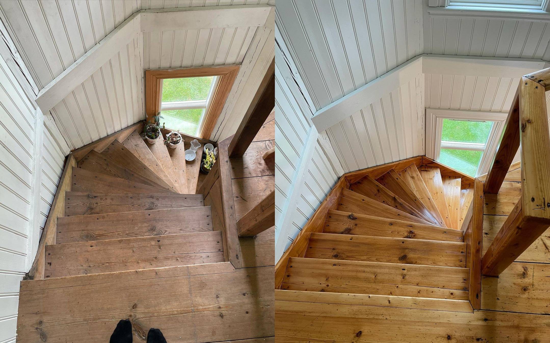 分享一些实木家具涂刷木蜡油前后的对比瞬间_效果_木材_木板