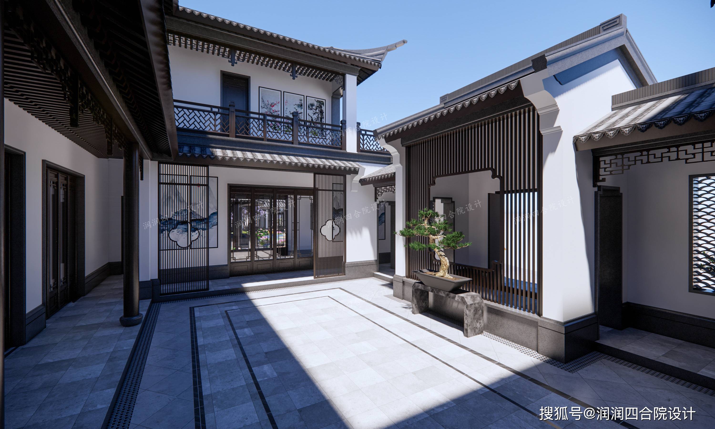 苏式四合院的内庭院——润润四合院设计刘鹰原创苏式四合院的内庭院