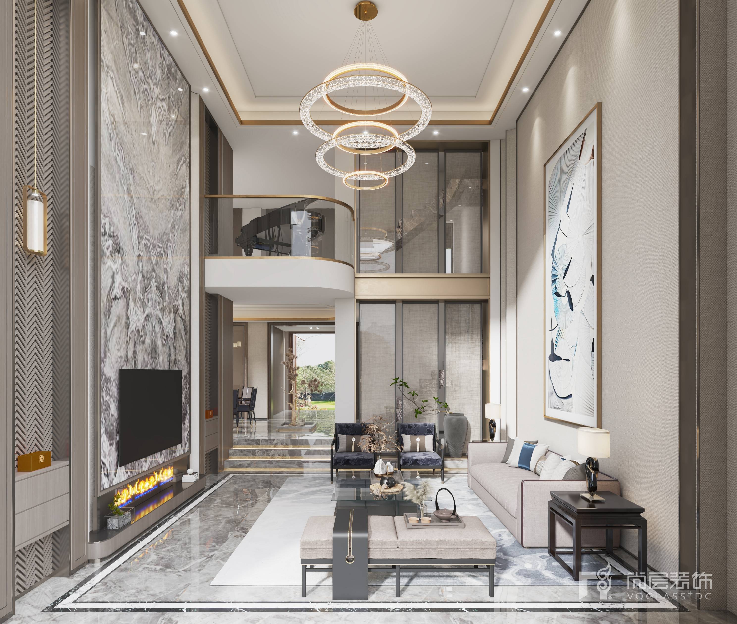 别墅装修设计-室内整体装修|栖霞栖园双拼别墅740㎡_龙湖_蠡湖_空间