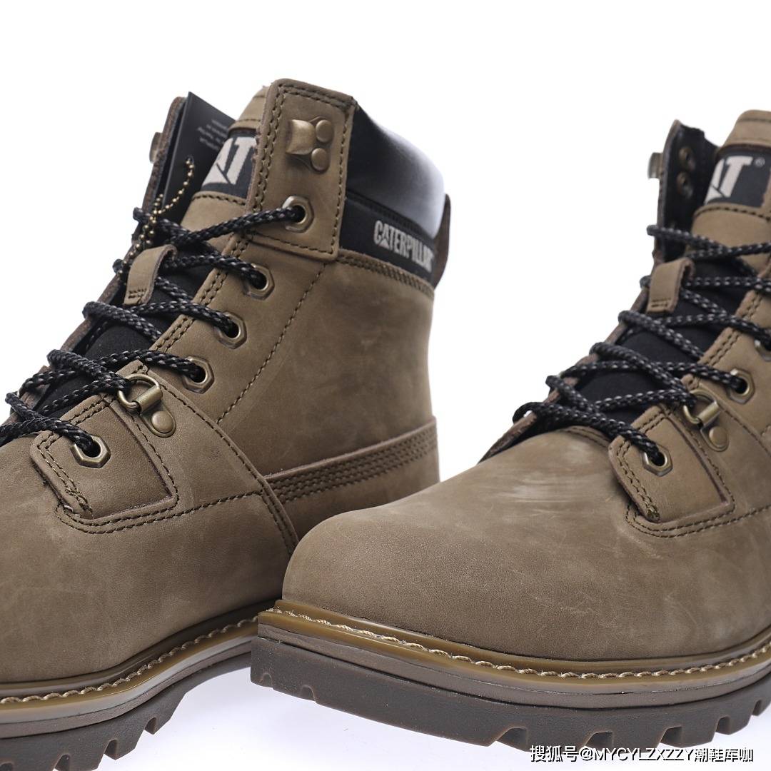 推土机 卡特CAT Miel Raz Mid 秋冬中帮牛皮系带马丁靴英伦工装户外休闲百搭鞋P720228