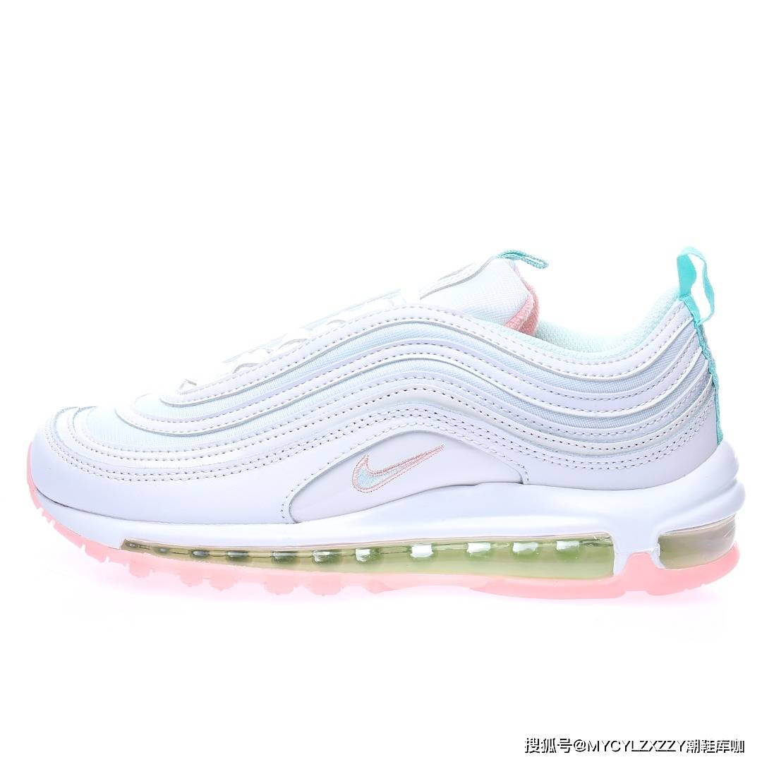 Pearl耐克Nike Air Max 97 ESS&quot;Pearl White/Pink&quot; 气垫运动慢跑鞋 DJ149