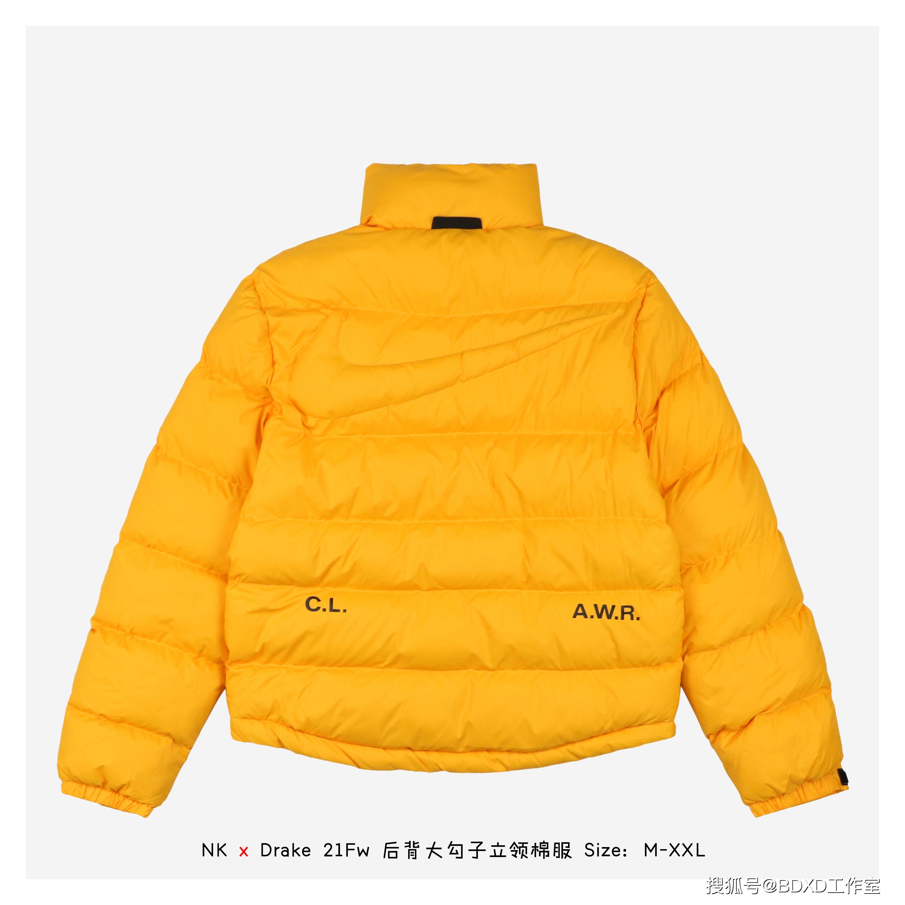 设计 NK x Drake 21Fw 后背大勾子立领棉服