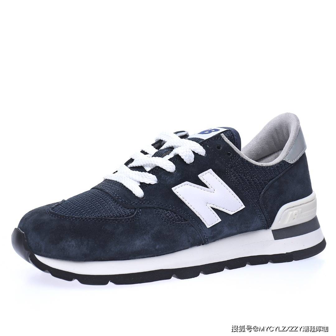 New NB新百伦New Balance Made in USA 990V1低帮运动慢跑鞋海军蓝白 M990N