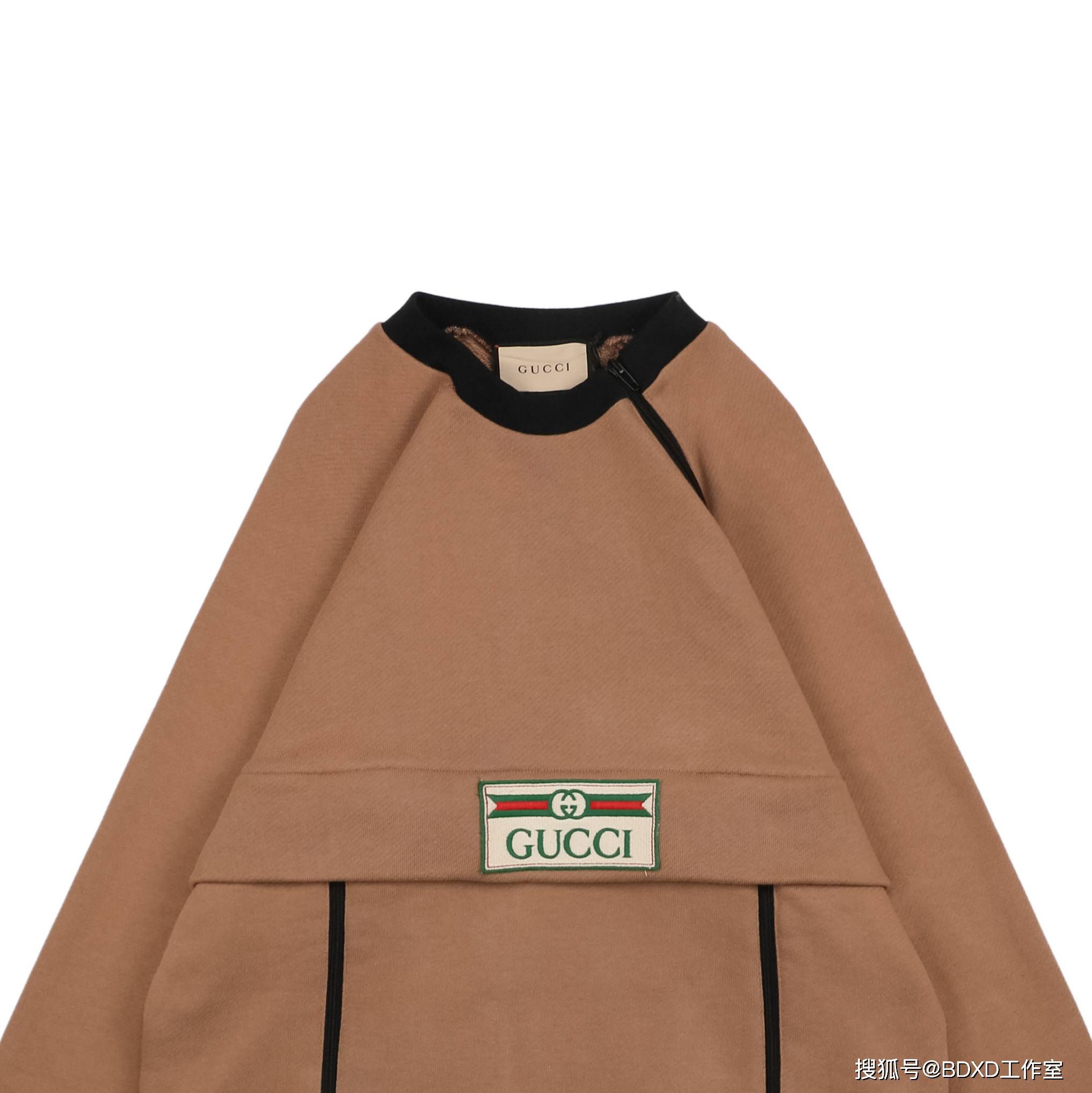 标识 Gucci/古驰 21Fw 复古标识拉链圆领卫衣