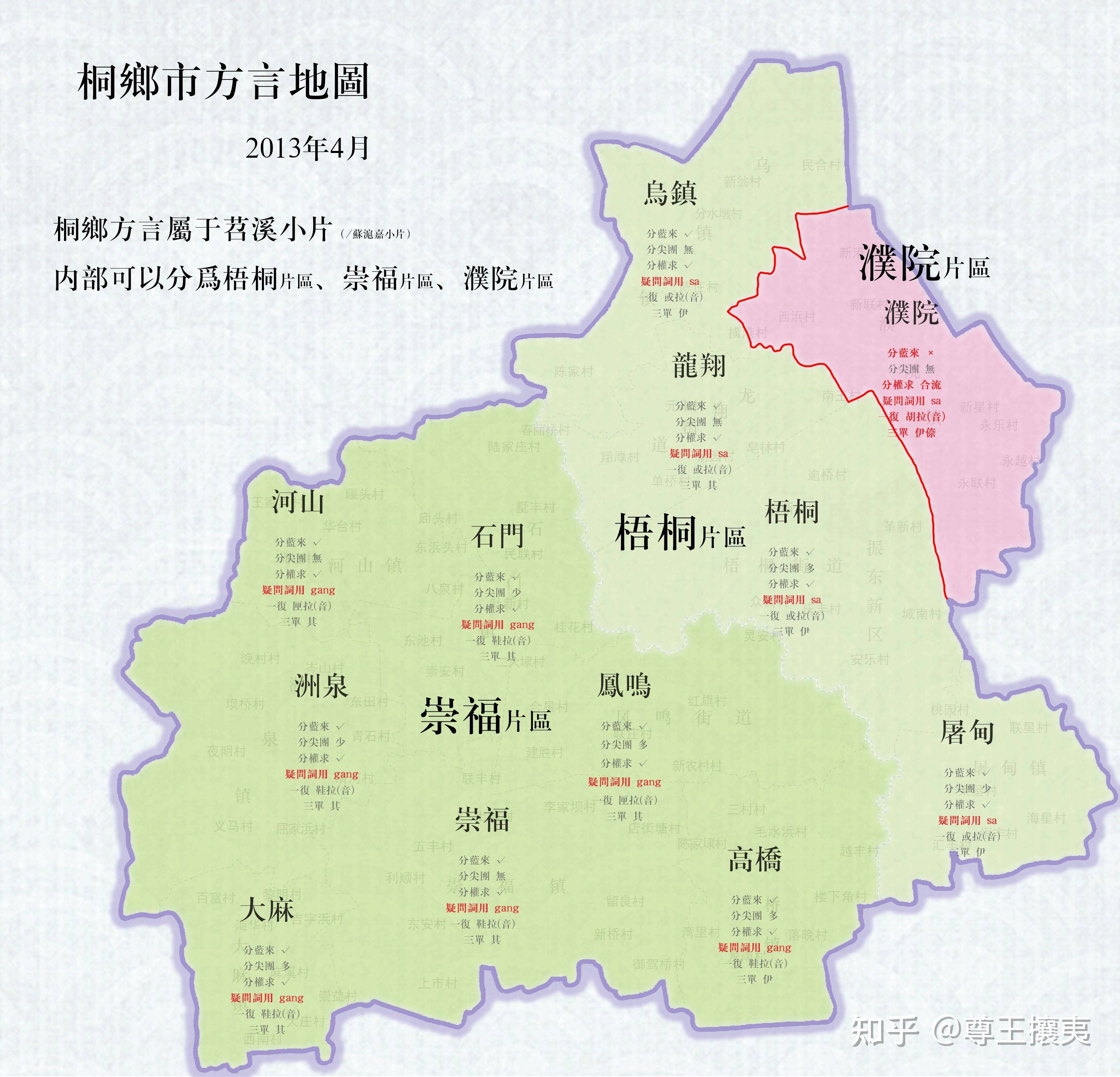 海宁,桐乡方言地图_濮院_对比_分区