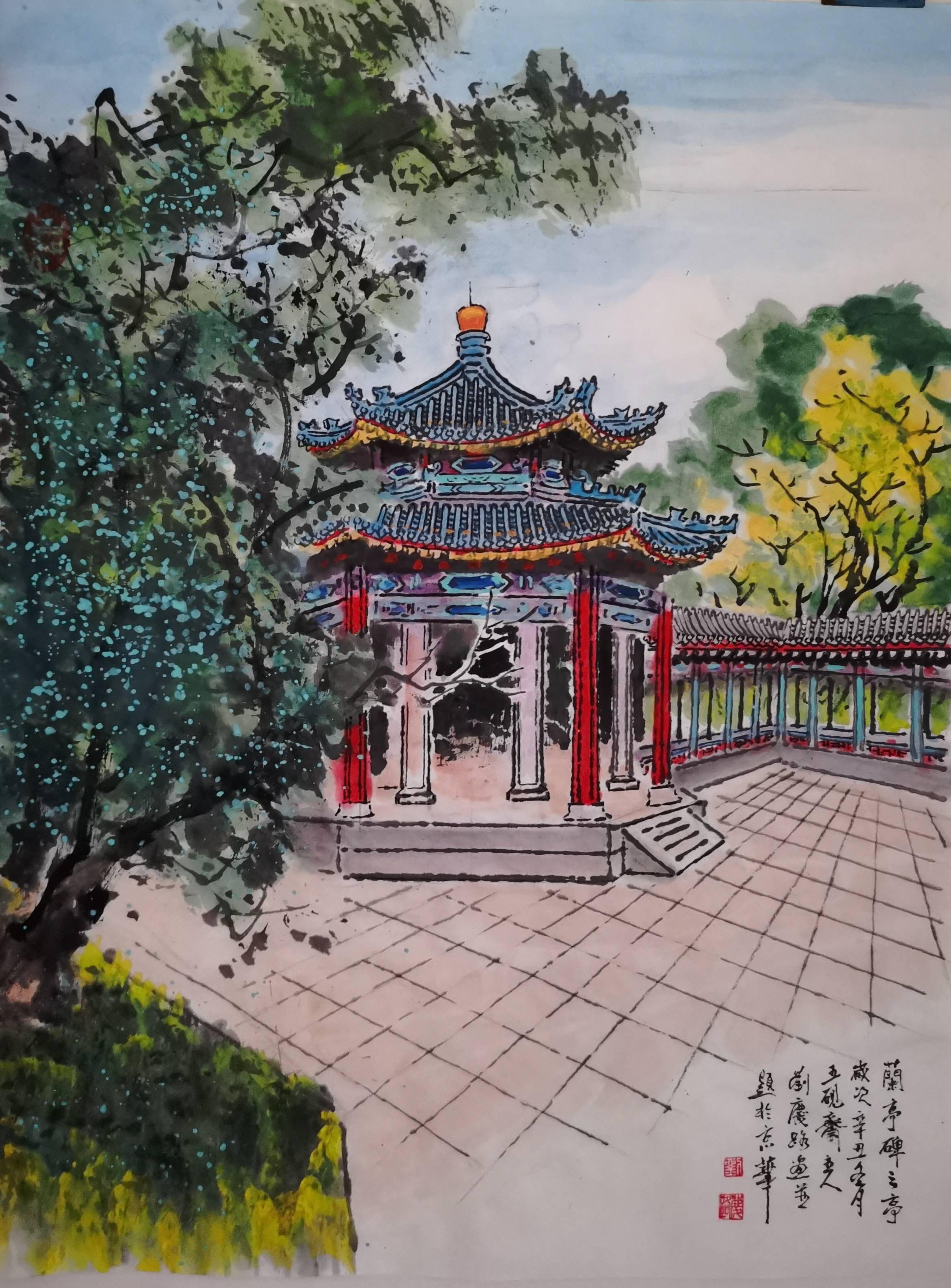 北京香山简笔画图片