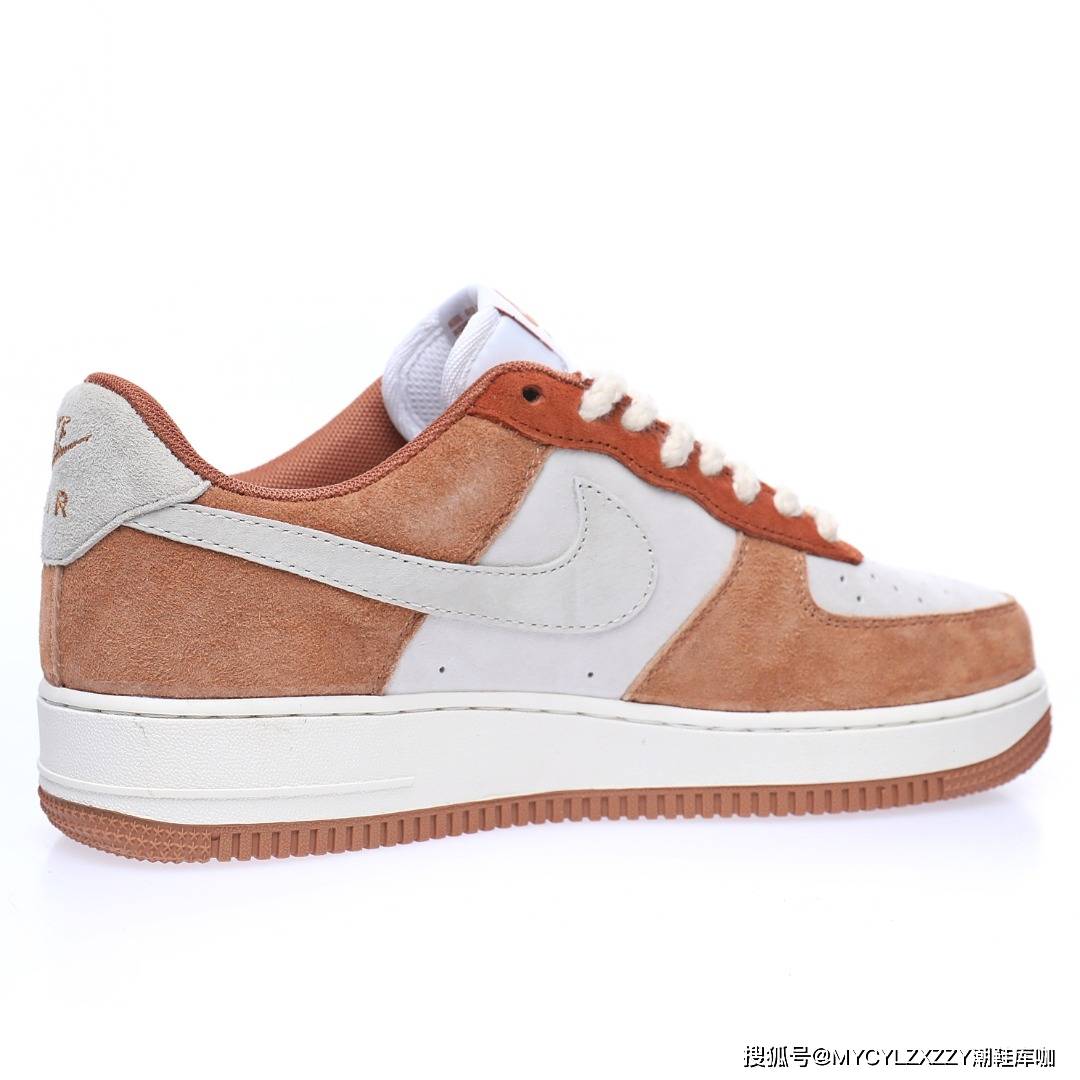 CurryNike Air Force 1′07 Low&quot;Medium Curry&quot;空军一号低帮板鞋摩卡奶茶