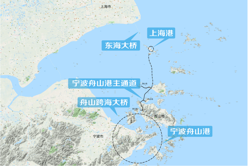 舟山港地理位置图片