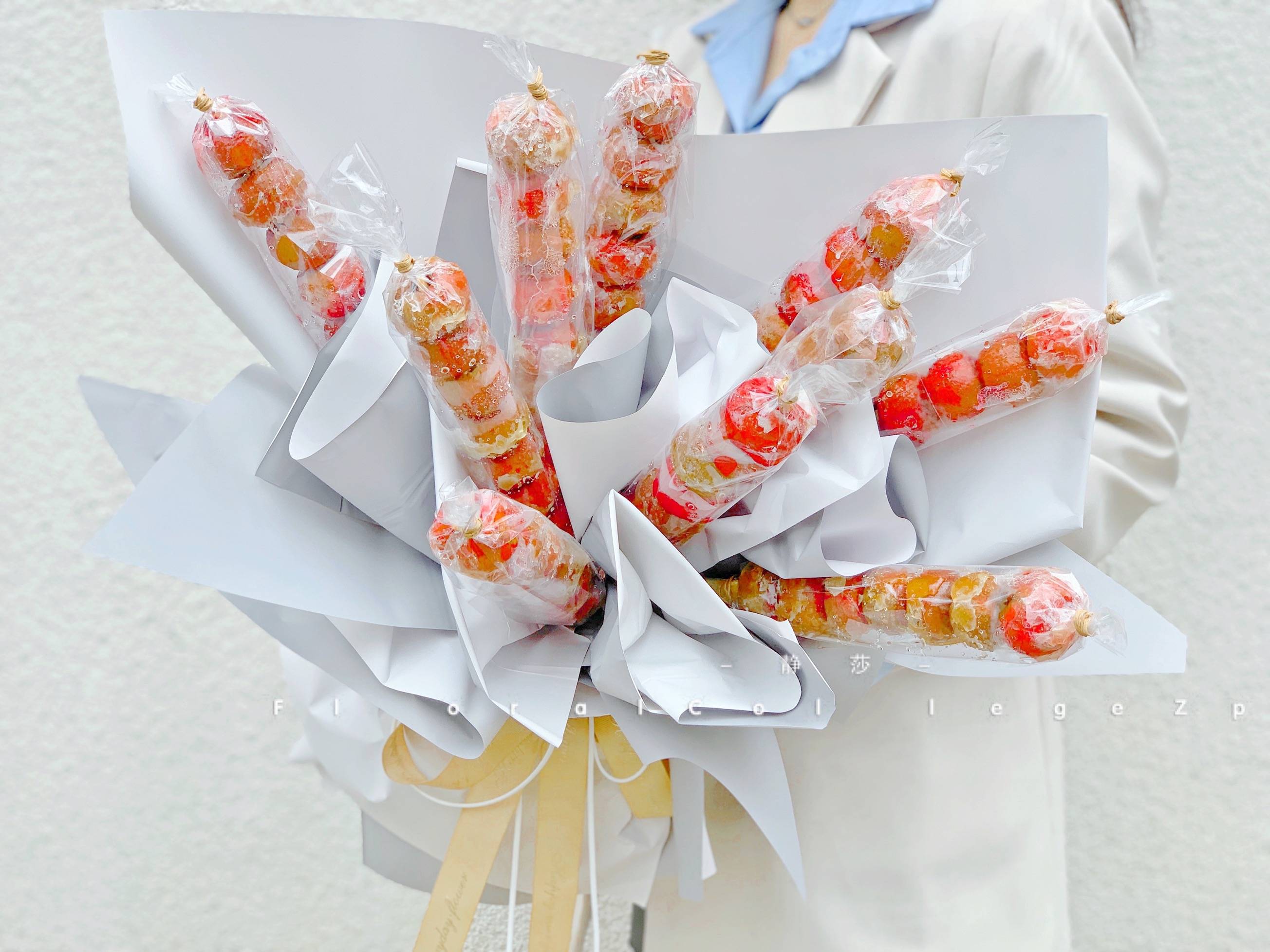 糖葫芦做成的花束图片图片