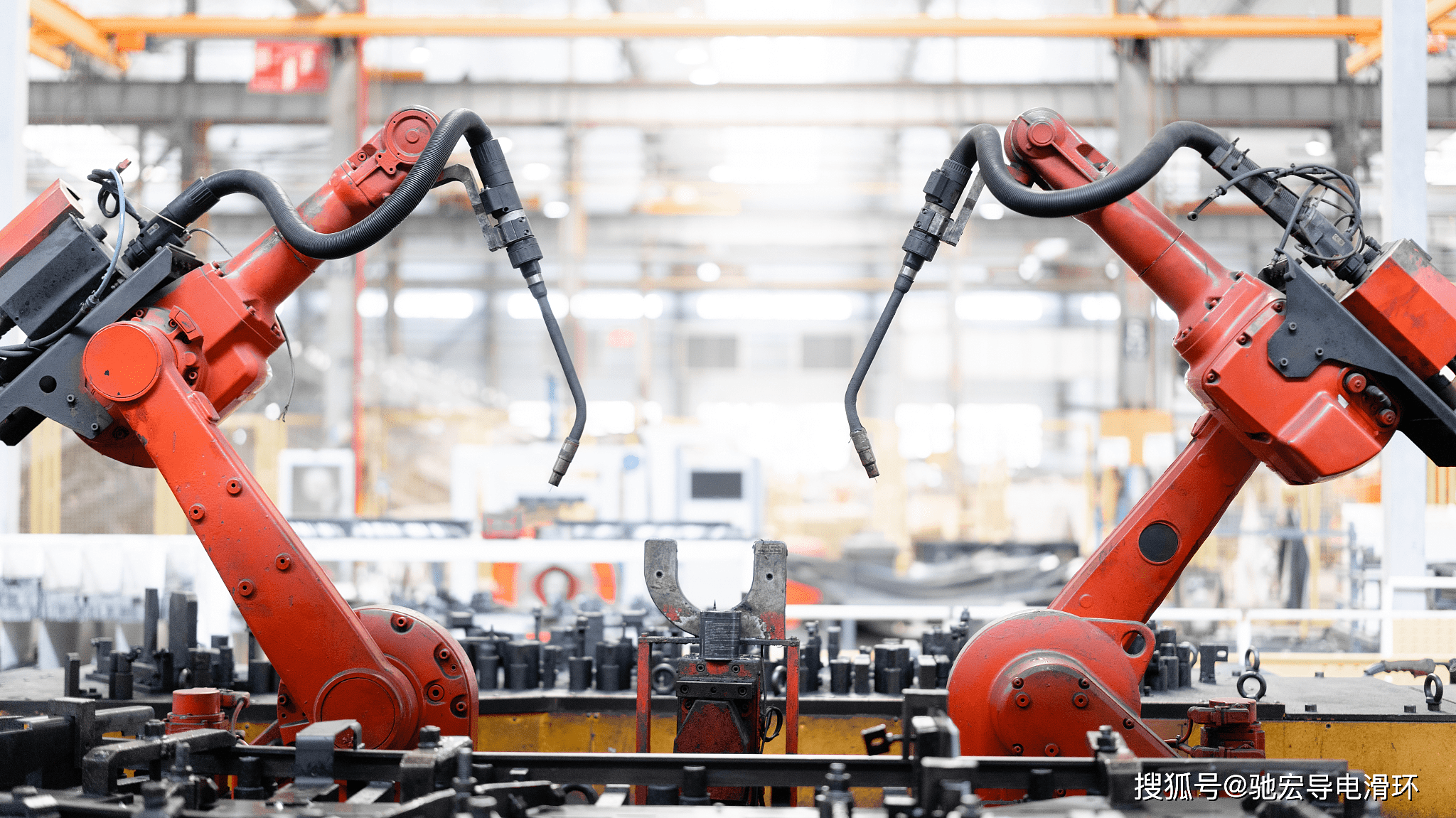 自动化生产线中的导电滑环,自动焊接机器人,滑环厂家案例介绍