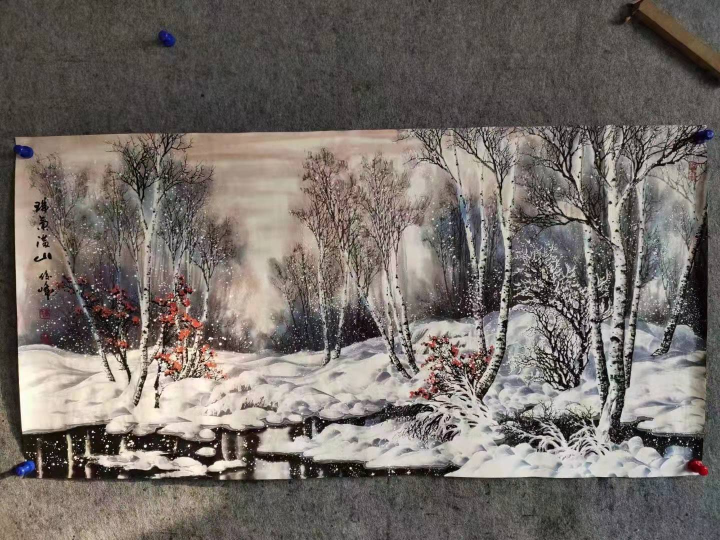 参展作品《碧水玉树《瑞雪《隆冬《玉树银花《牧场舞雪