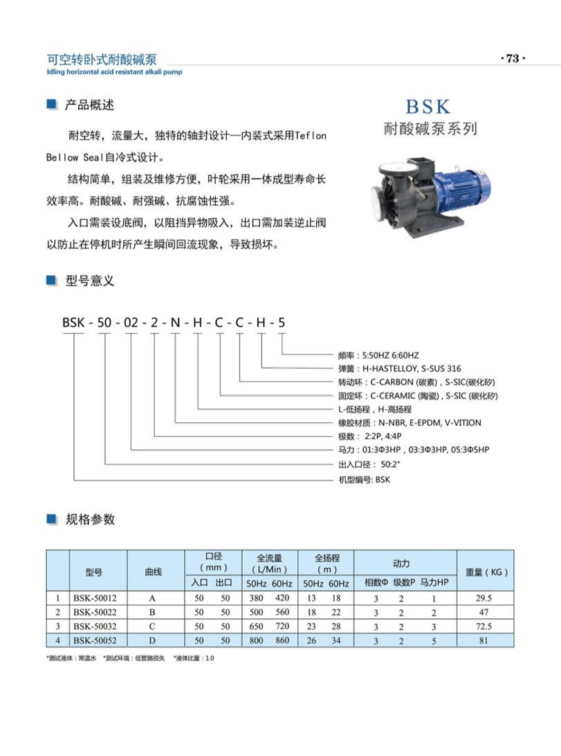 安徽凯跃泵阀有限公司产品说明书