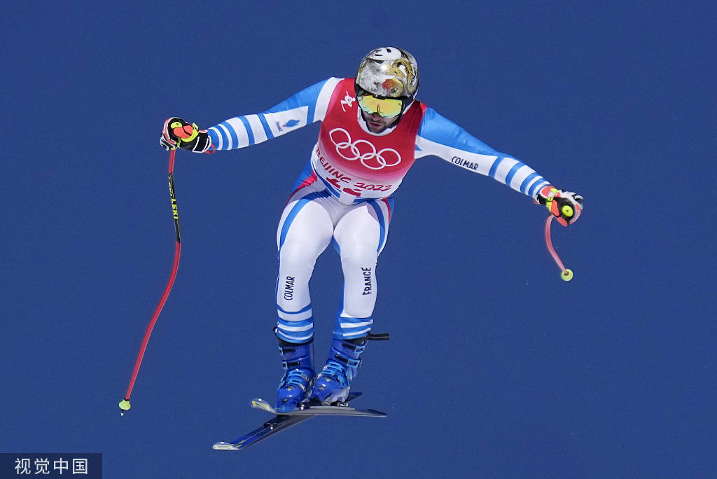 组图法国高山滑雪运动员特制中国元素头盔吸睛