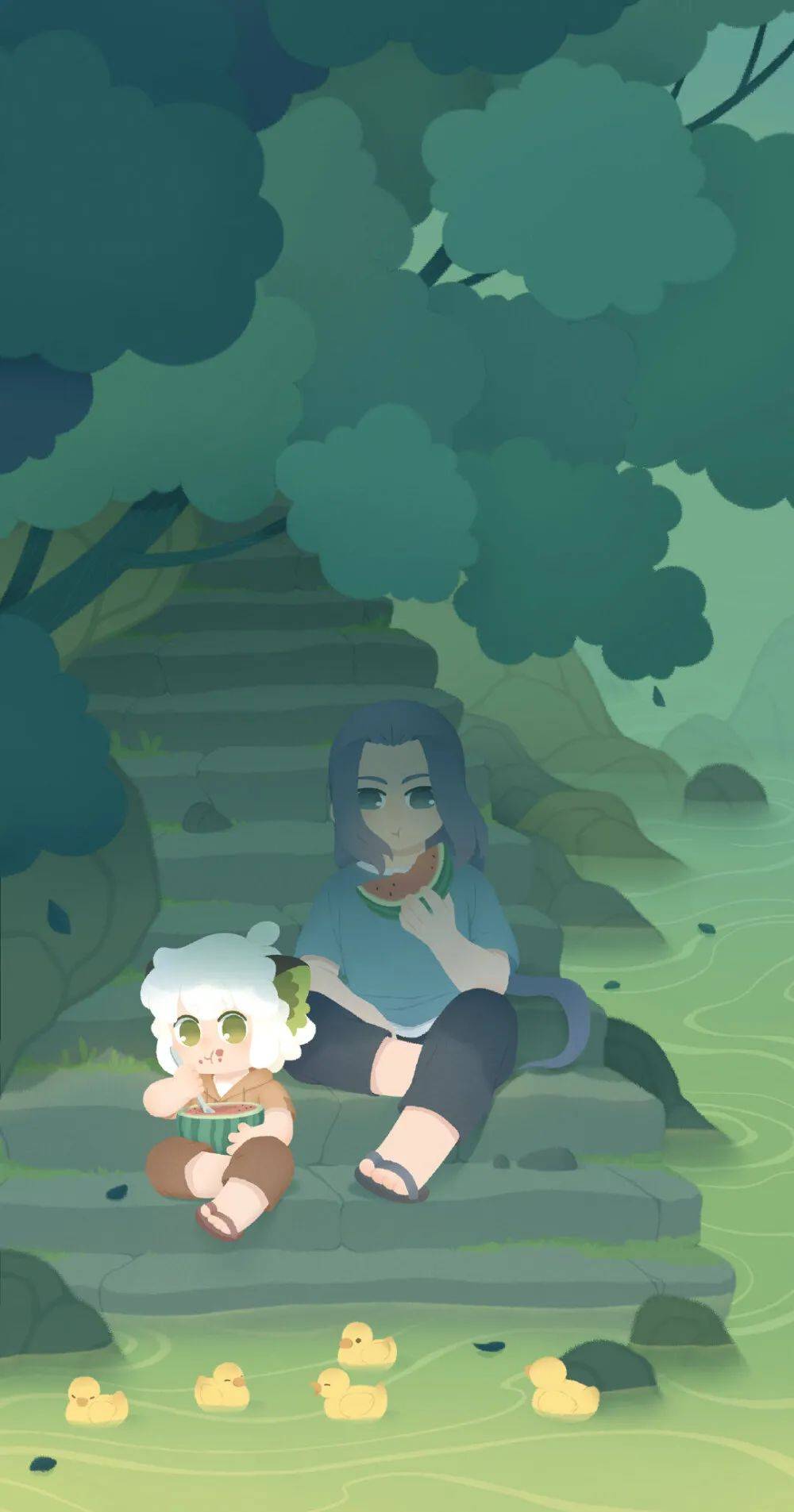 温柔地伸出手孤独的小猫妖罗小黑遇到了无限这个世界不同的角落都留下