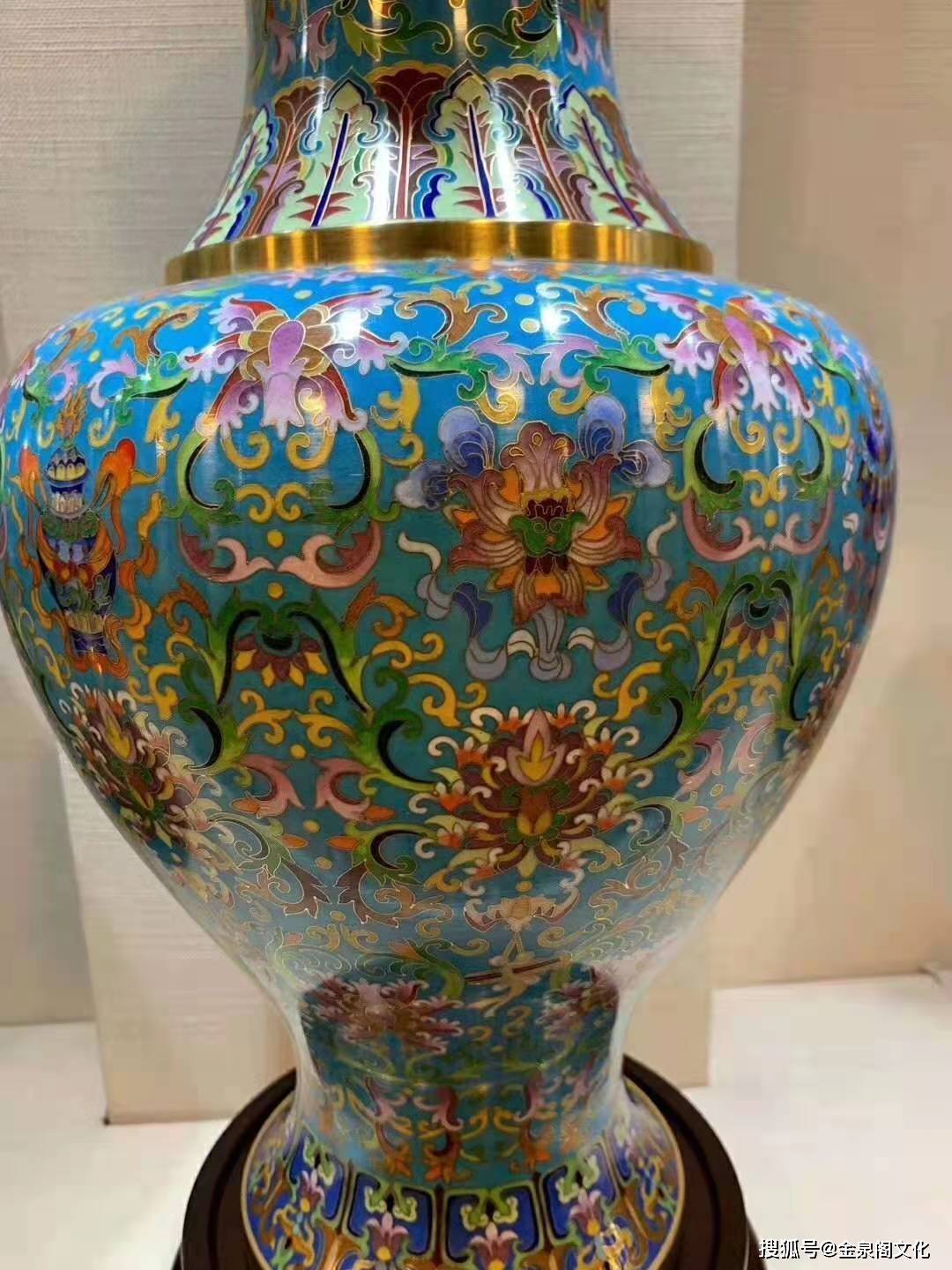 霍铁辉大师景泰蓝《八宝观音瓶》赏瓶_造型_传统_作品