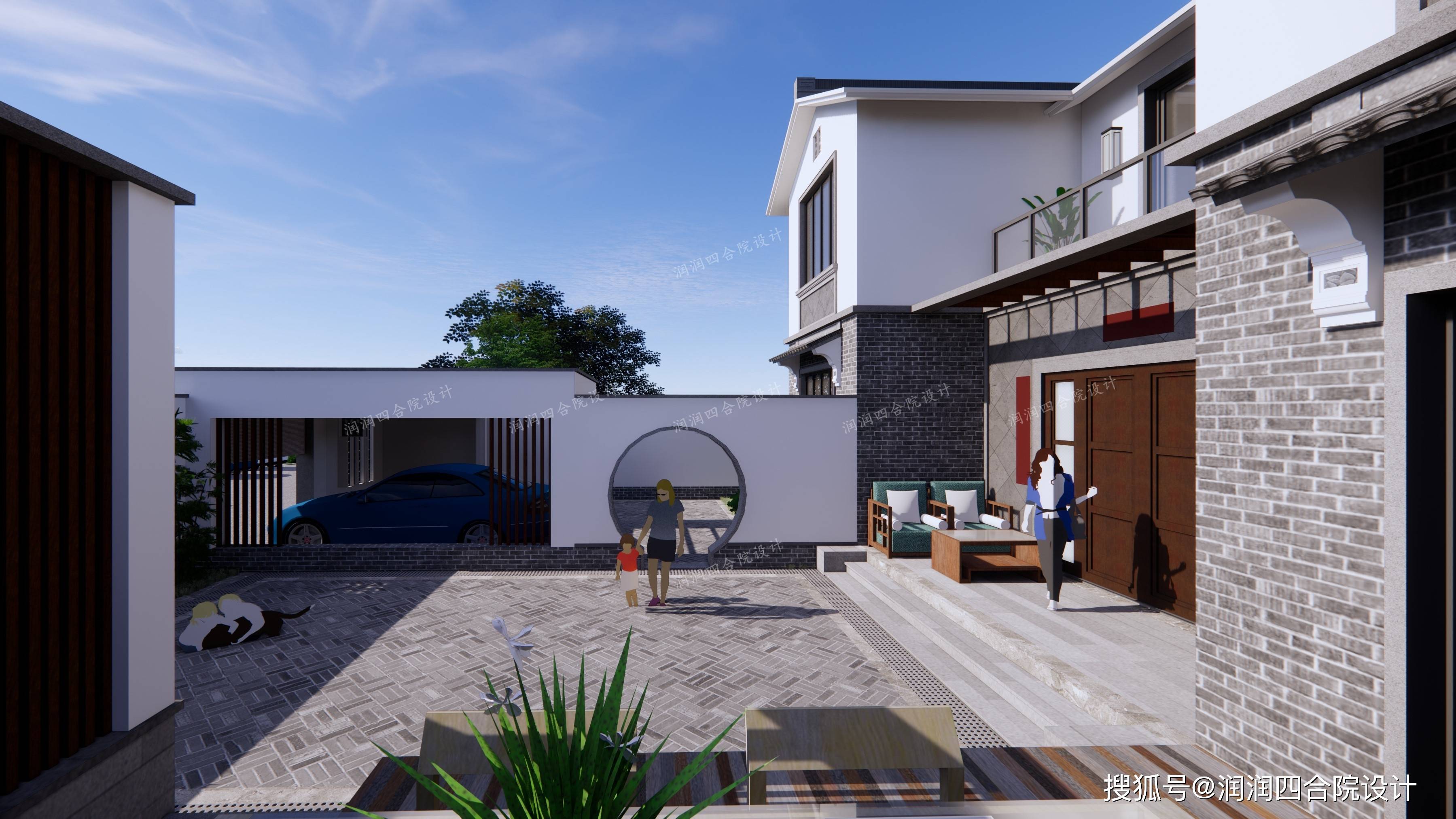 农村建中式一定要看这4款现代四合院别墅设计方案含建成照片