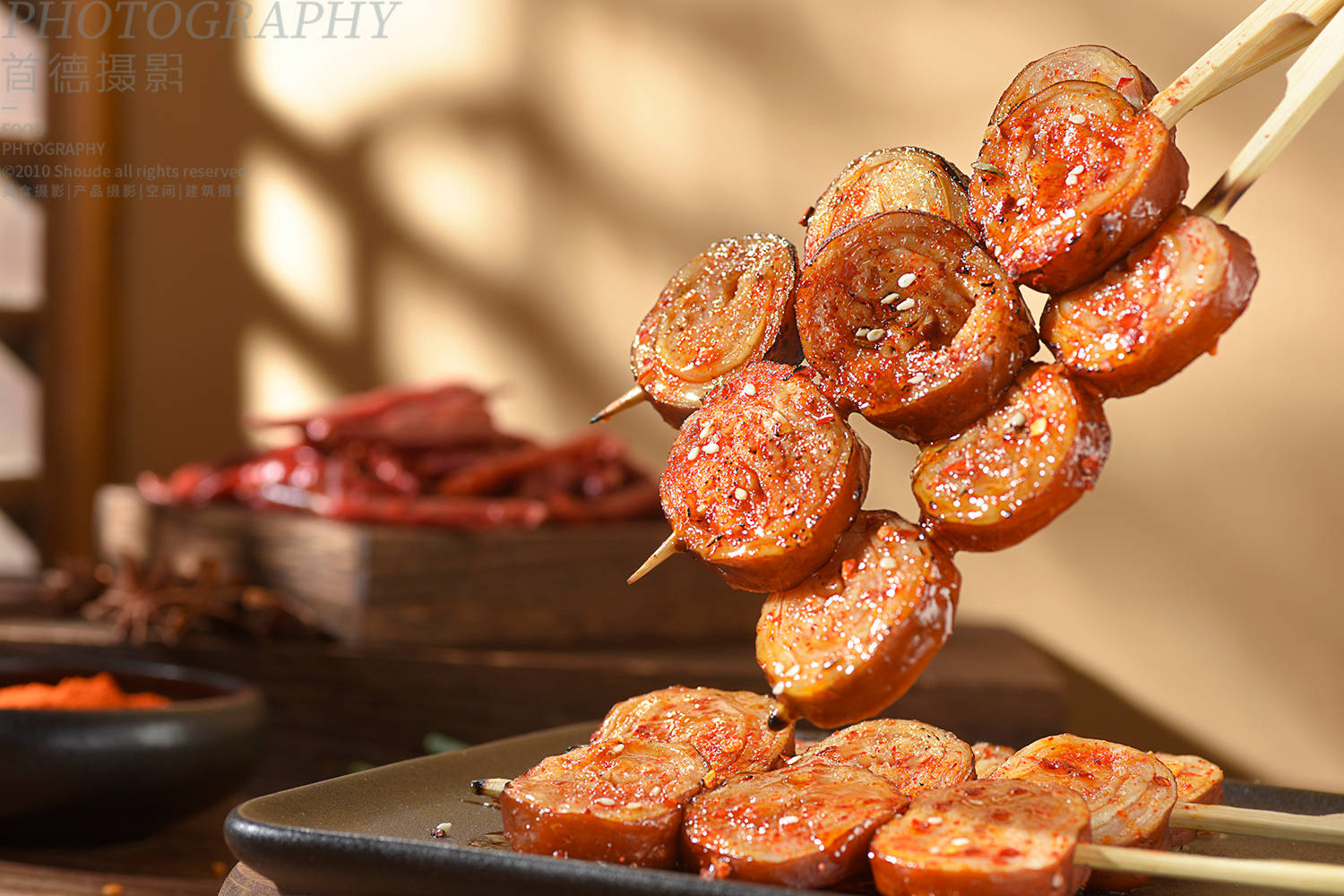 烤串肥肠美食摄影_商业_工作_口福