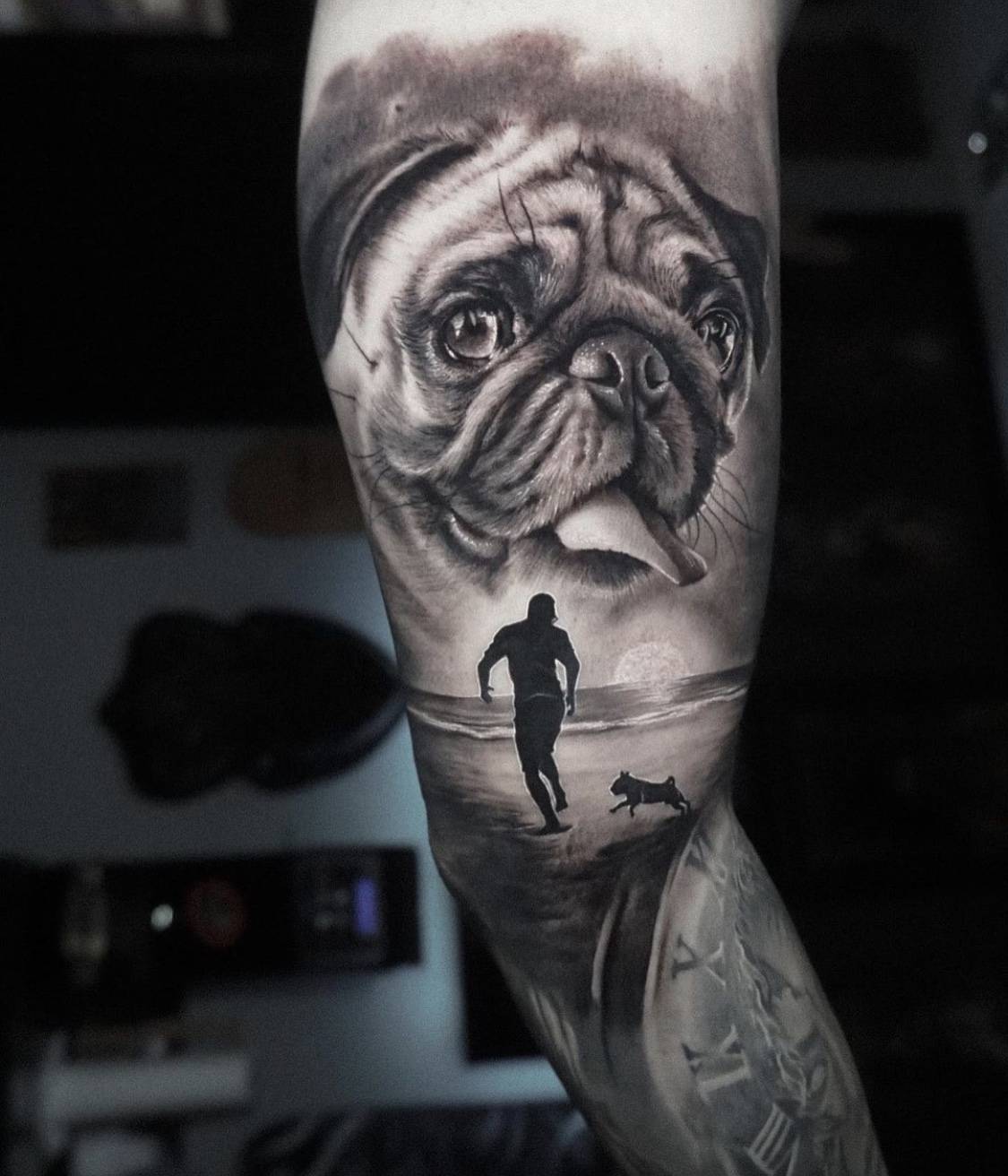 上海由龙纹身写实大手臂纹身写实小臂纹身图案分享