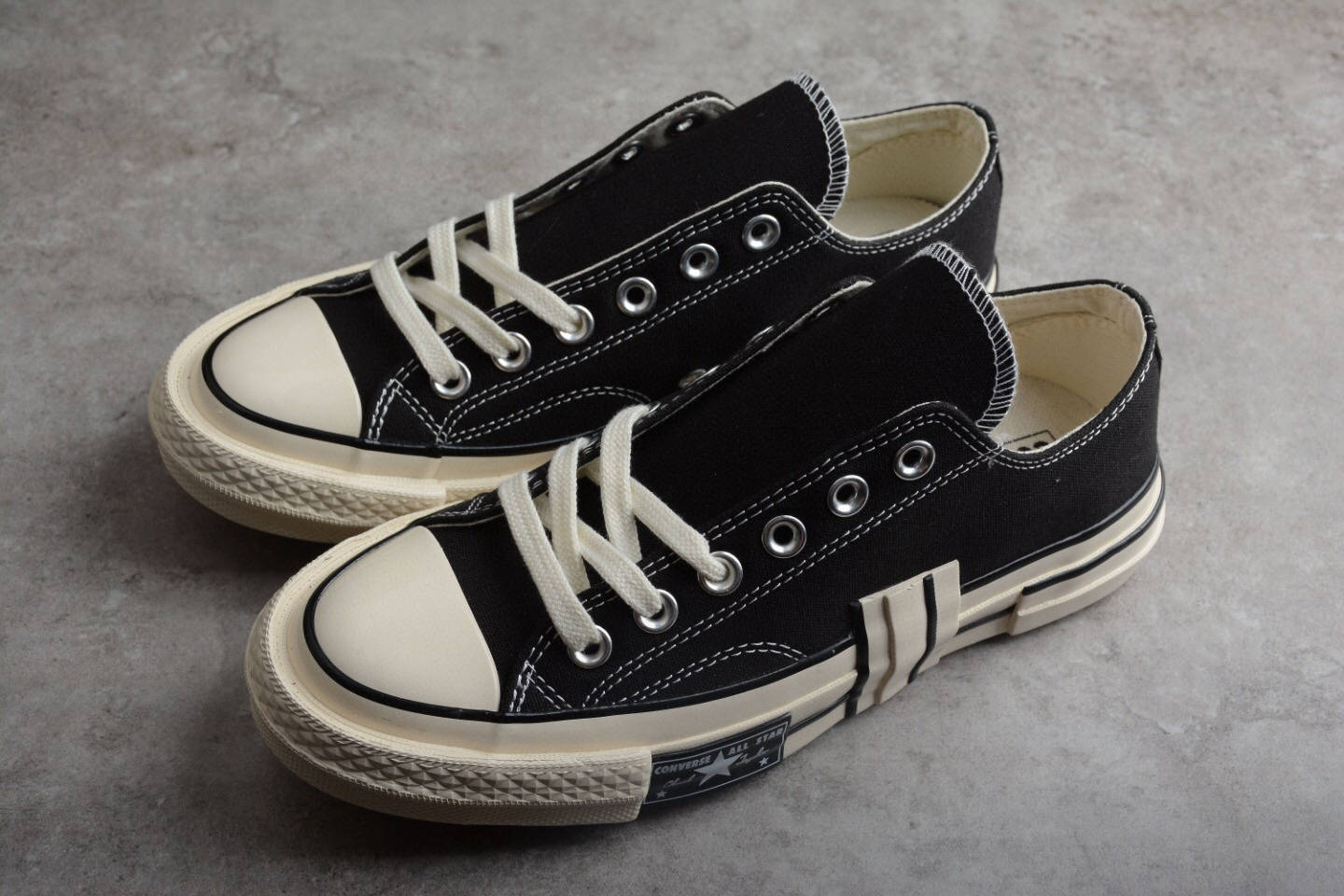 匡威conversechuck70canvasltdox黑色帆布鞋