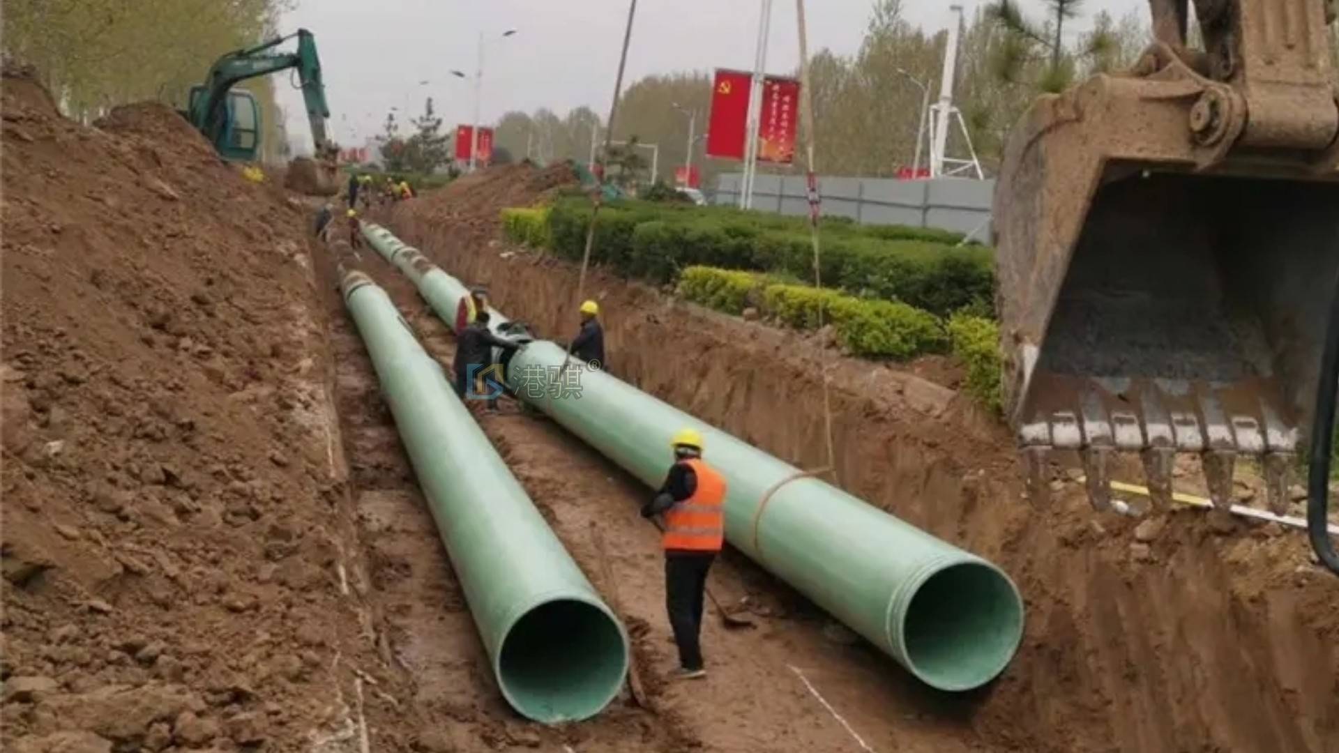 地埋式玻璃钢管道地埋式玻璃钢电缆管玻璃钢管埋地敷设规范港骐