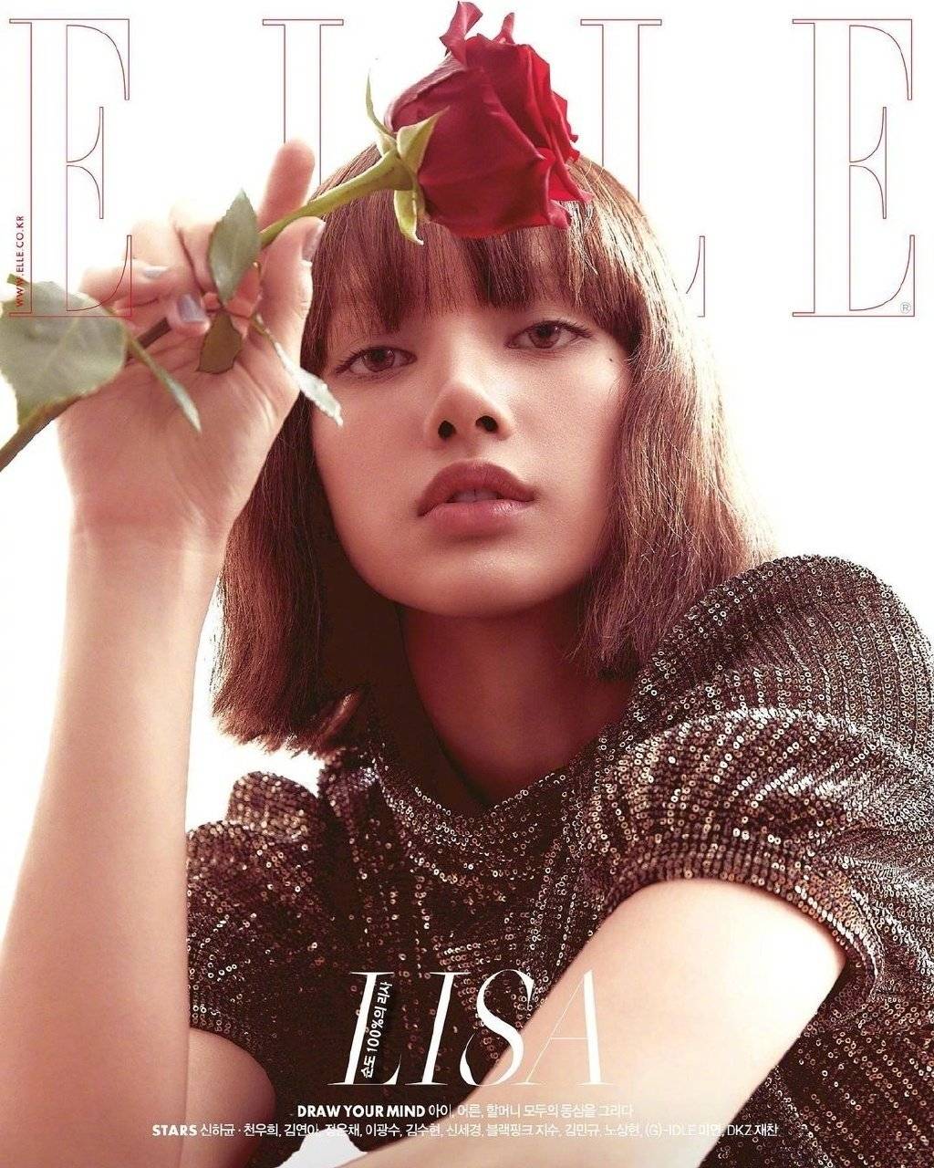 Lisa韩国《ELLE Korea》5月刊封面，金发芭比来了-搜狐大视野-搜狐新闻