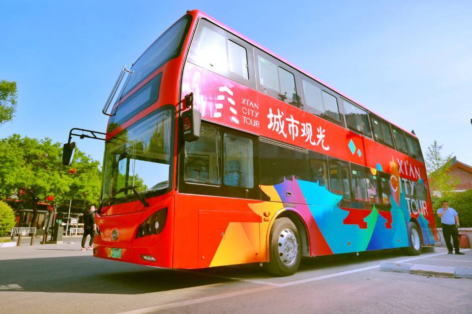 西安双层公交图片