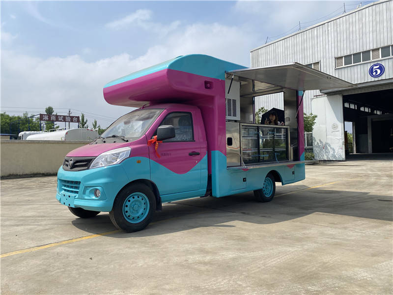 福田蓝牌移动售货车流动餐车街边摆摊小吃车