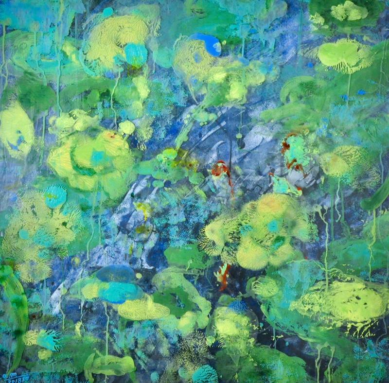 仓爱民自创透叠画艺术将生活透叠成画