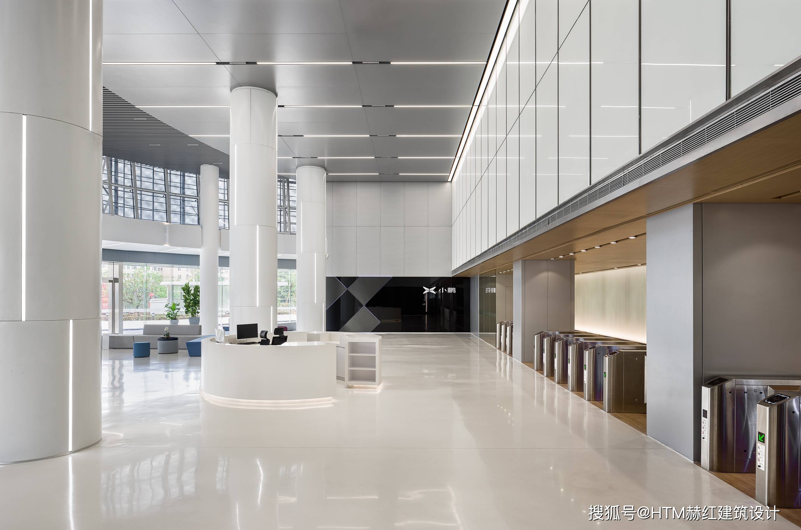 小鹏汽车总部办公室装修设计效果图完工照_项目案例