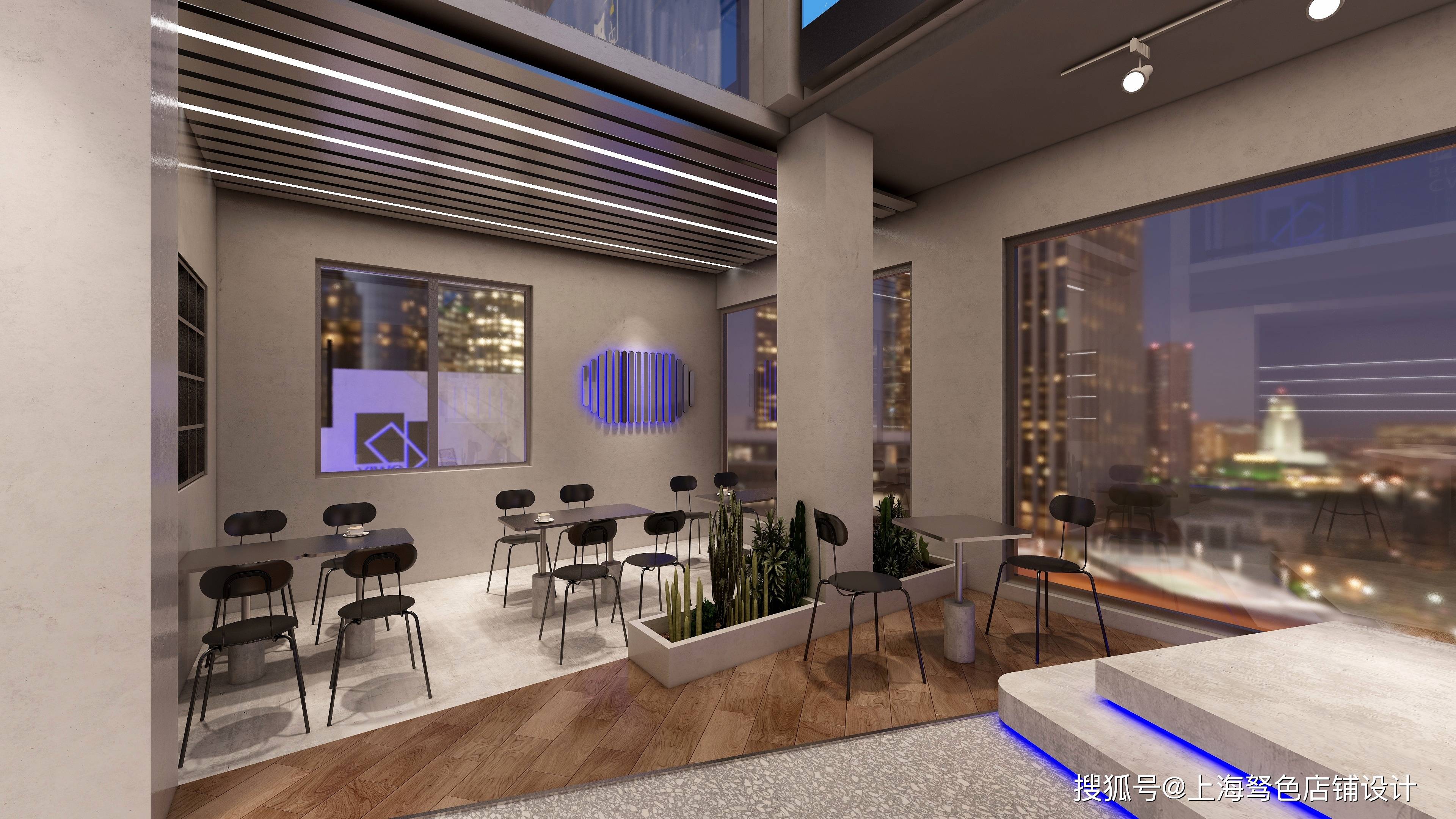 现代简约工业风清吧设计