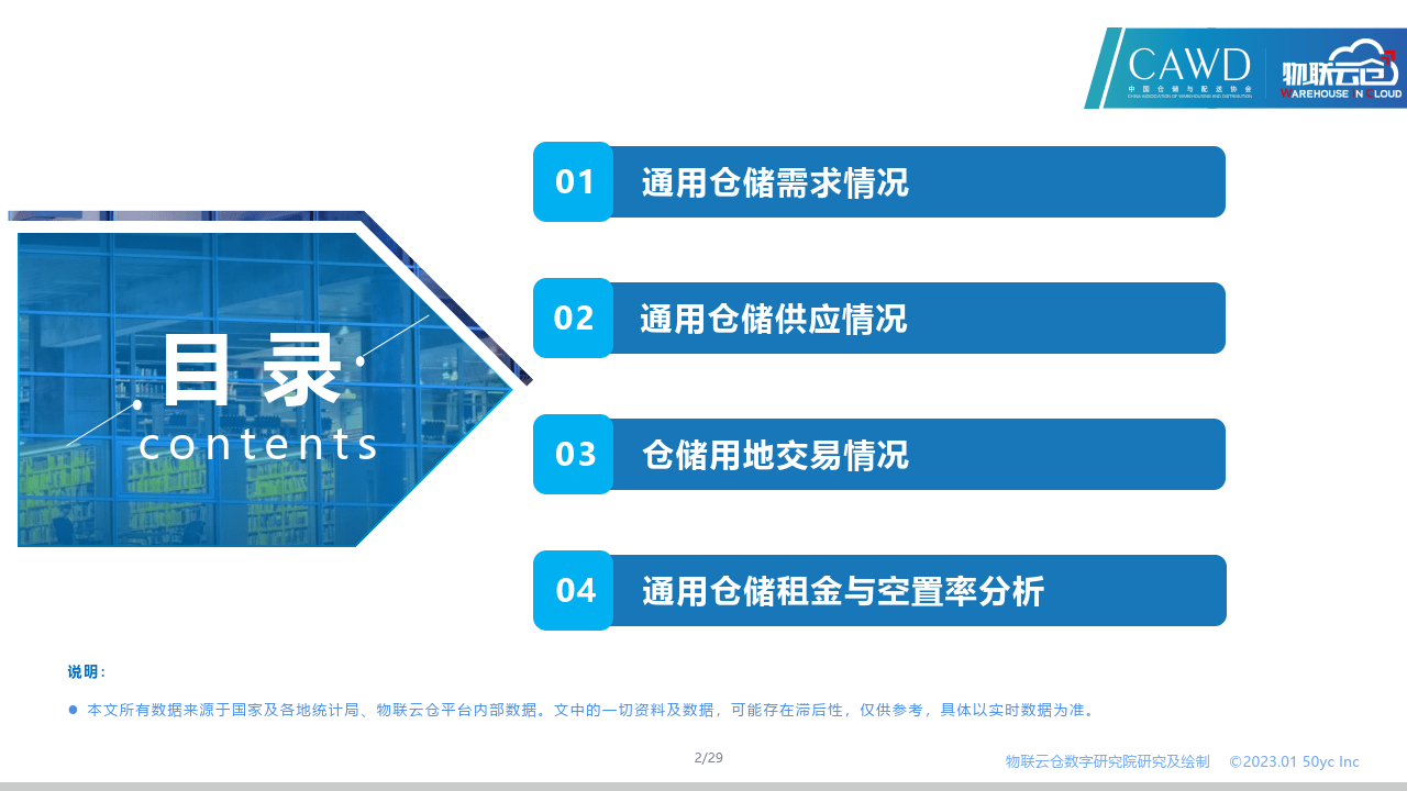 2023年1月中国通用仓储市场动态陈述(附下载)