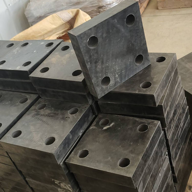 工业黑色橡胶垫块 减震缓冲加厚橡胶板网架打孔垫块_桥梁_支座_强度