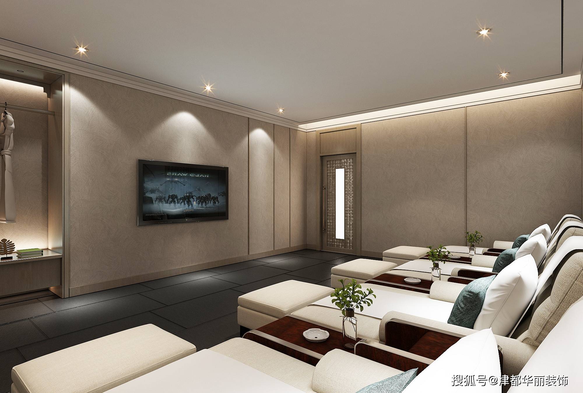 银川装修公司|津都华丽|银川金港湾足浴店装修设计方案鉴赏_包间_灯光