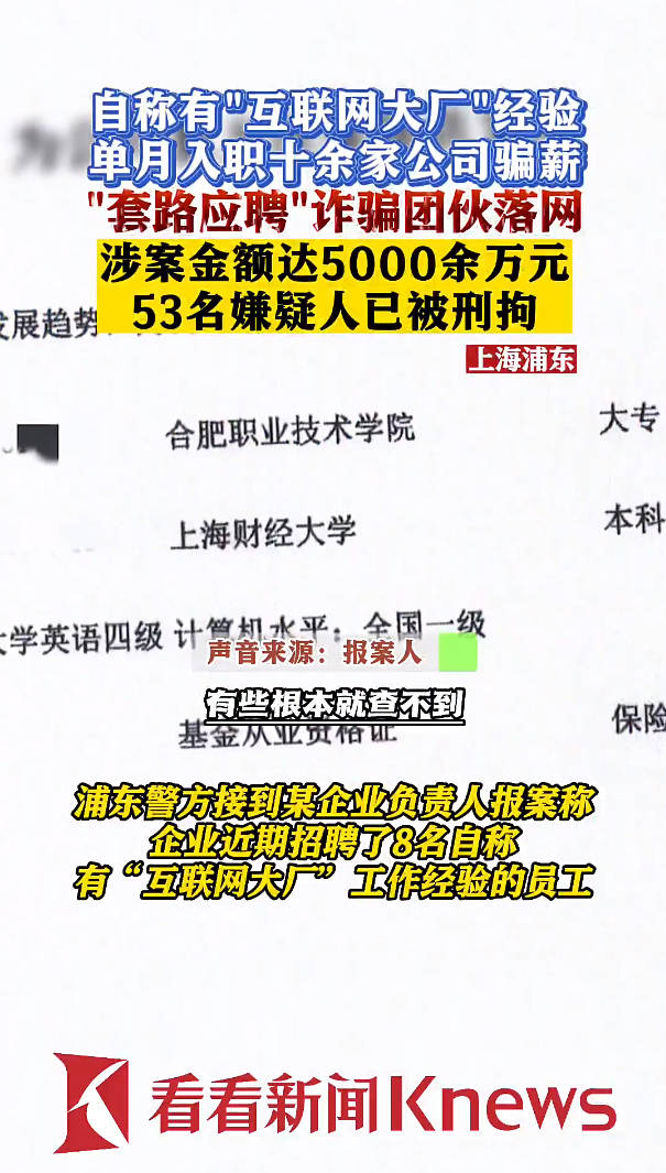 自称有互联网大厂经验 团伙“套路应聘”骗薪5千万-搜狐大视野-搜狐新闻