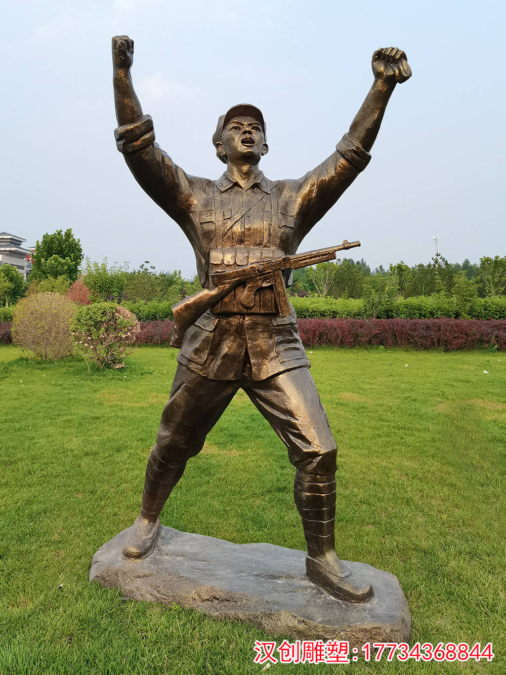 八路军抗战胜利雕塑_中国_国家_人们