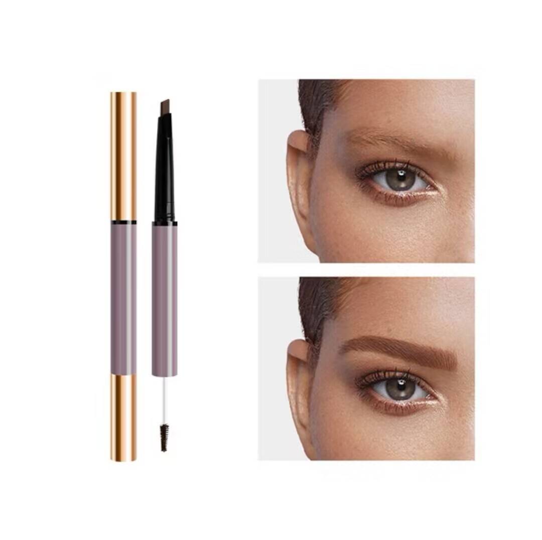 自然染眉膏眉笔代加工,防水不晕染二合一双头眉笔工厂_颜色_什么_眉毛