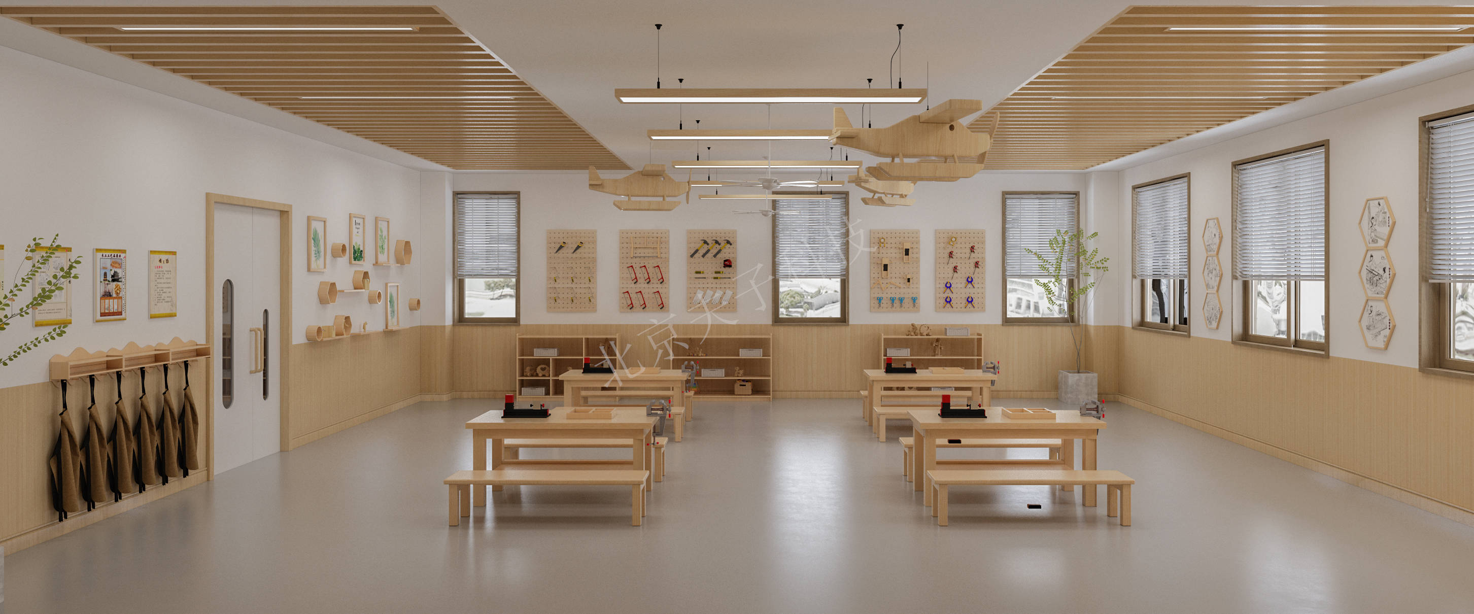 这样有格调的【木工坊】,太适合幼儿园了!_教室_客户_品牌