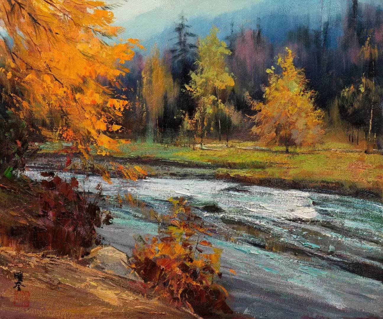 中国山水油画大家朱曜奎简介及作品鉴赏_颜文梁_先生_艺术