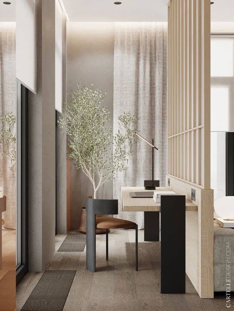 interconnection between the reception rooms reveals the vitality