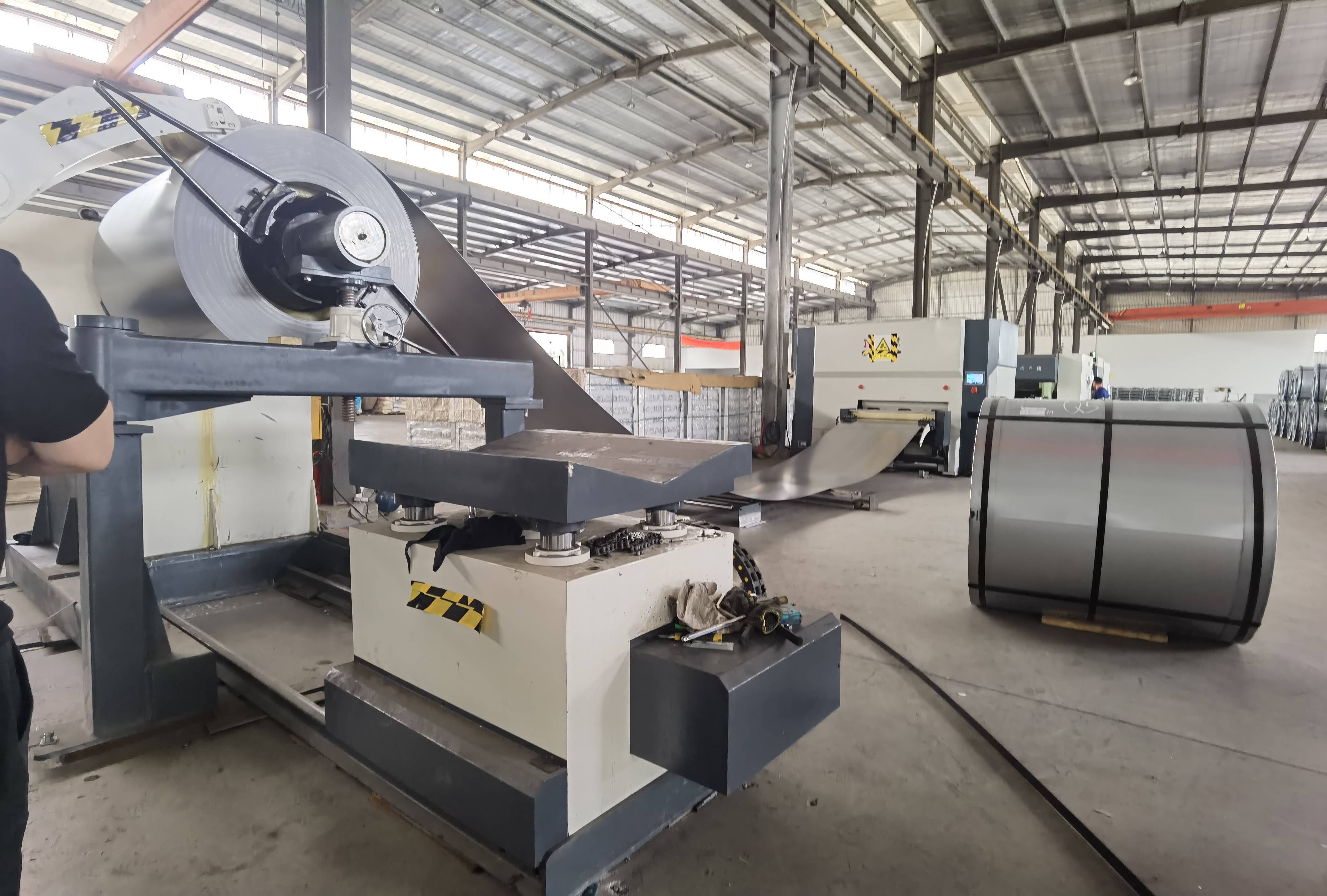 卷料开卷校平送料激光切割生产线,不锈钢机柜钣金自动化批量开料_加工