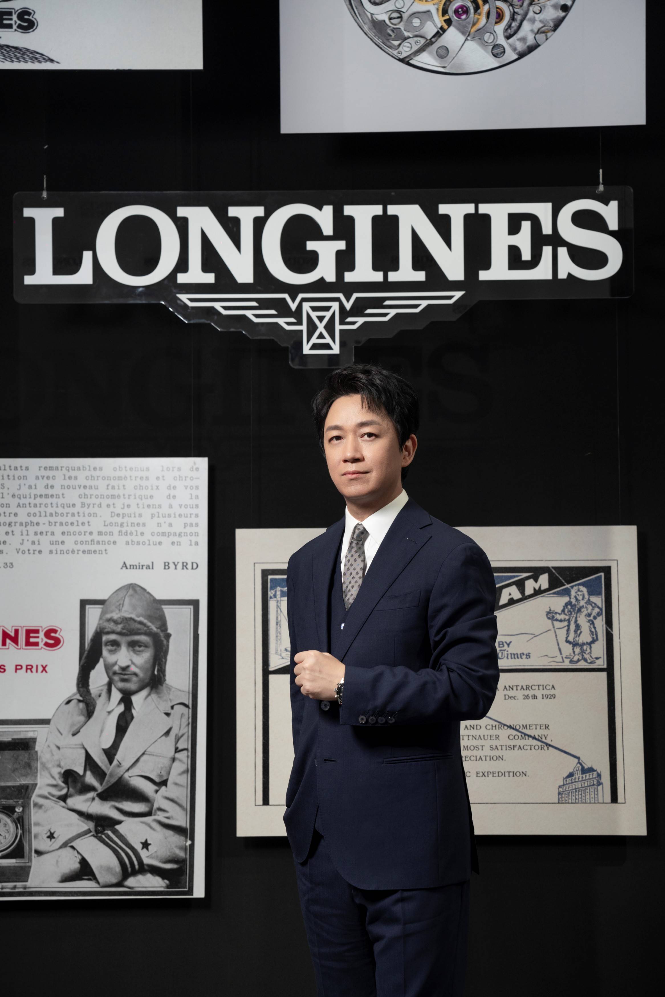 潘粤明出席浪琴longines活动 化身优雅绅士见证全新系列腕表发布