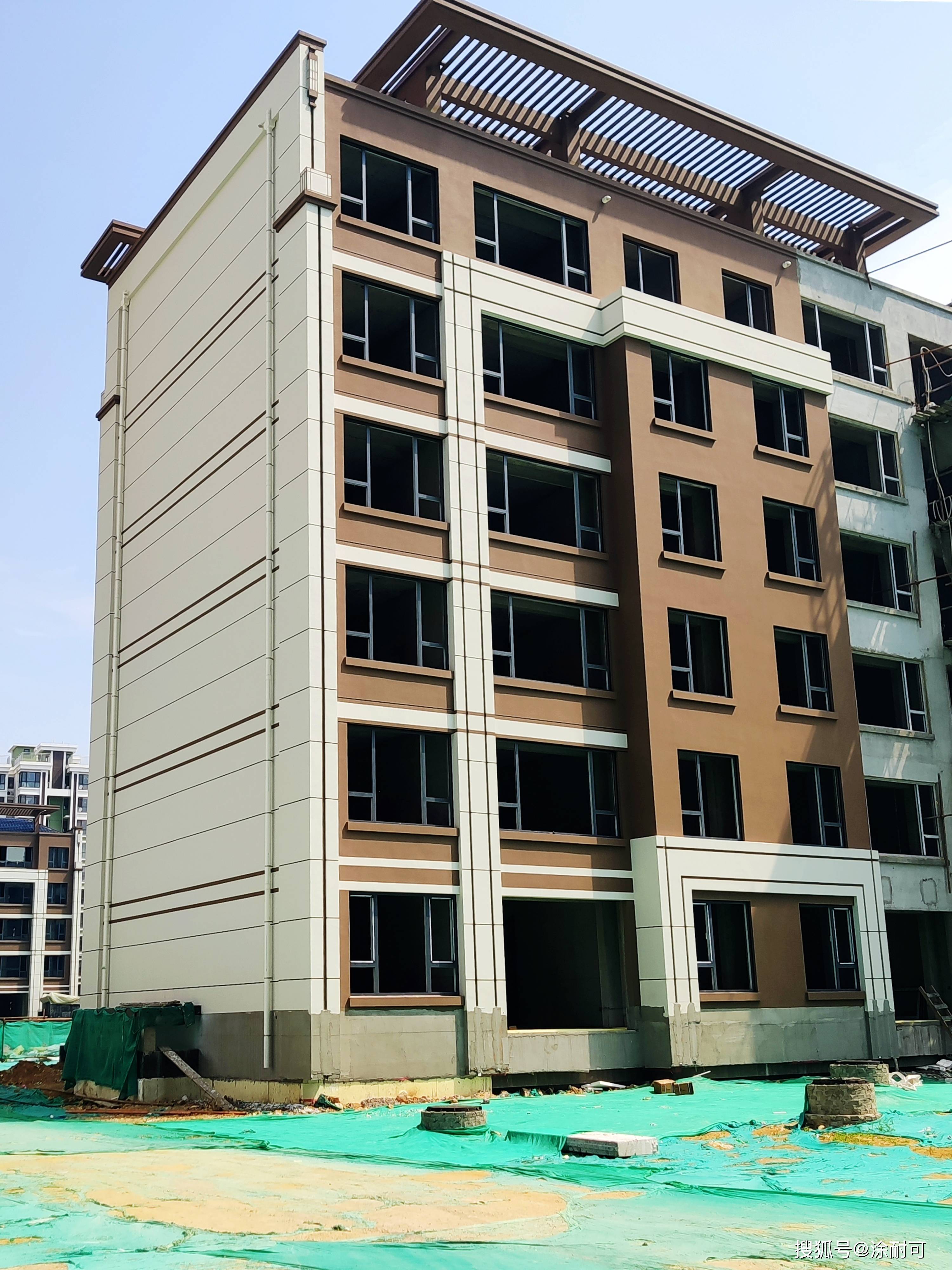 秦皇岛「观山」项目晶彩石外立面,雅致新中式生活小区_涂耐_生产_建筑