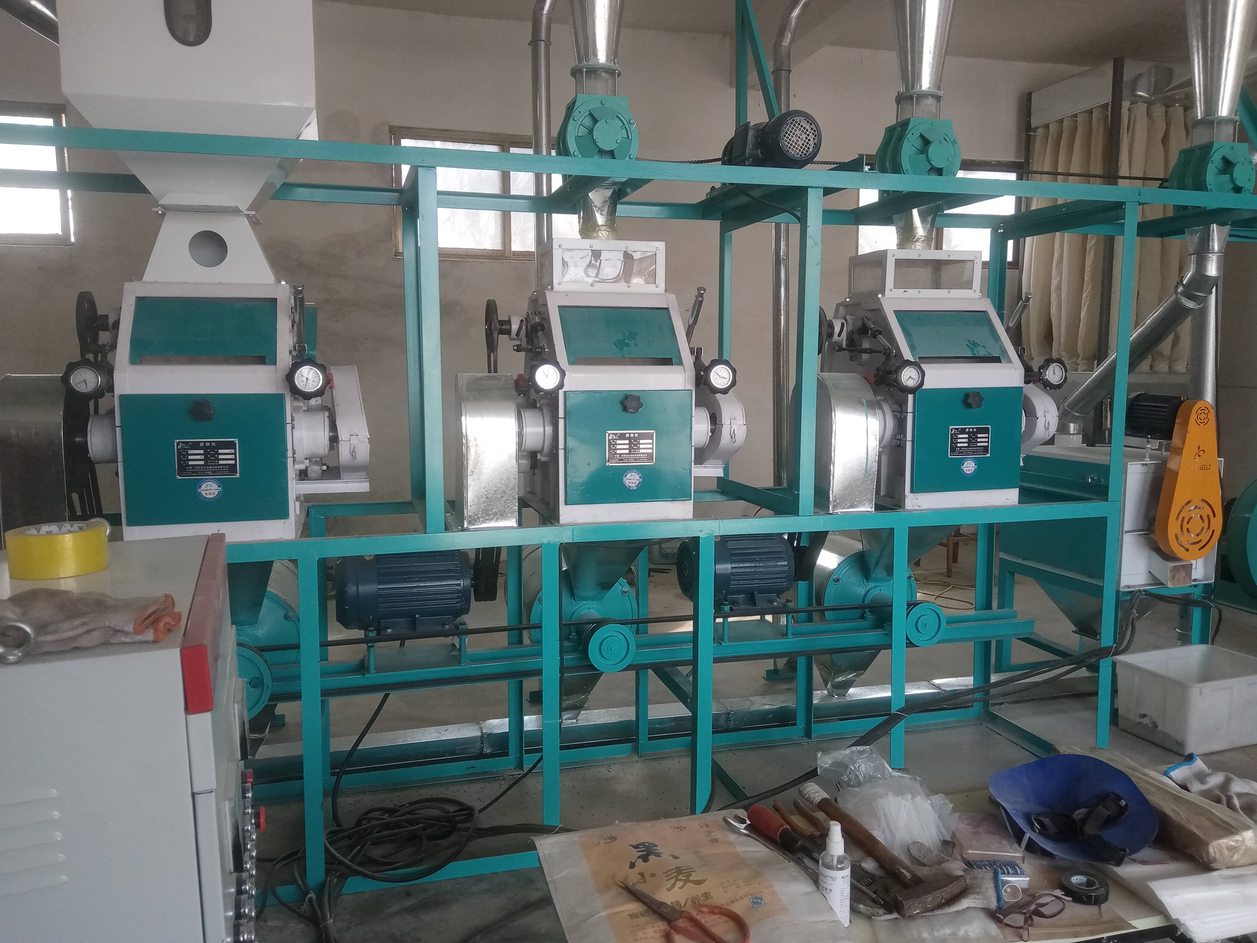 小型多功能全自动面粉加工设备 农村作坊加工小麦粮食磨面机_投资