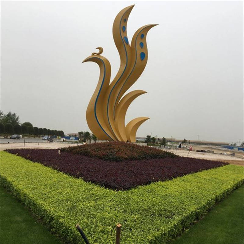 大型不锈钢抽象凤凰雕塑户外广场仿真动物摆件_神话_一定的_中国