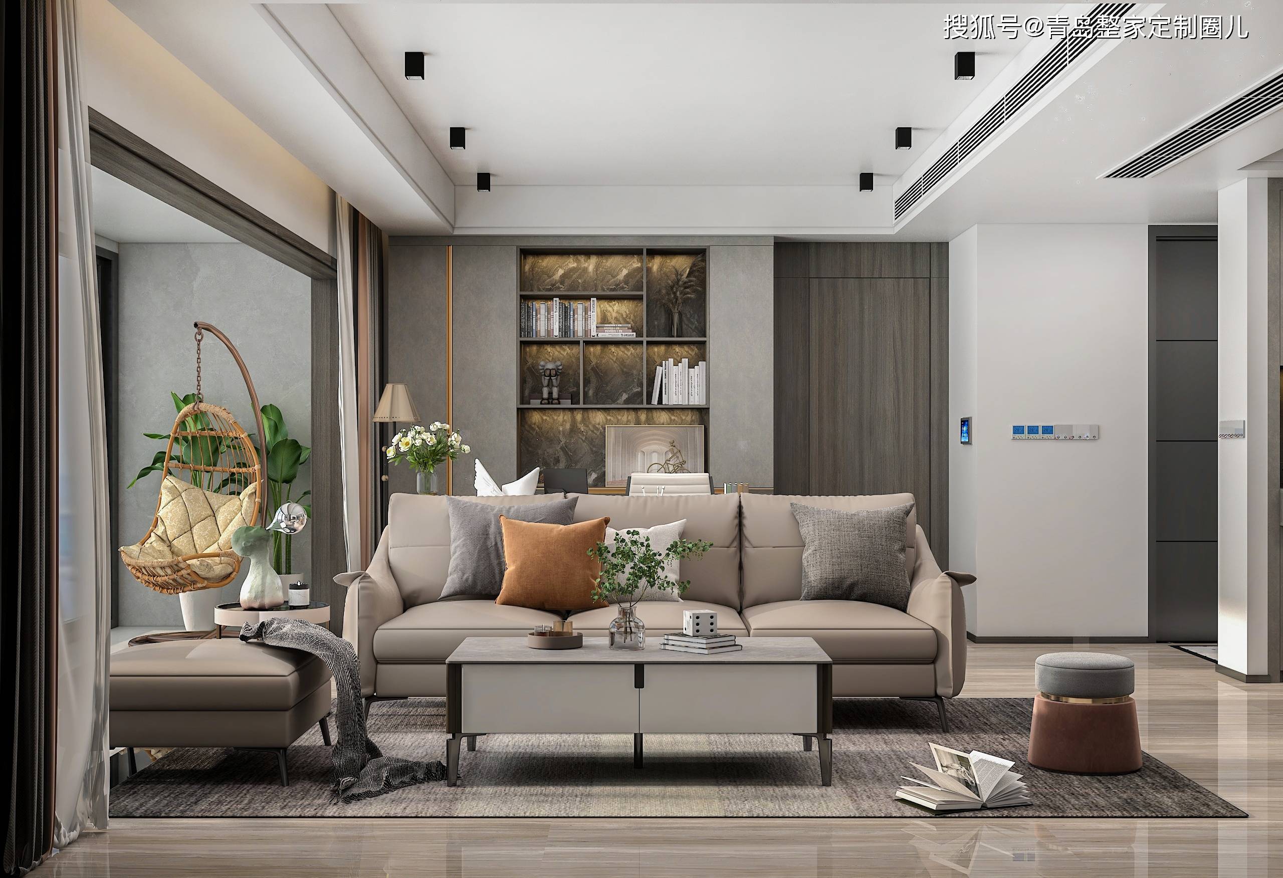 2023青岛红岛湾160平欧派整家装修定制效果图_青岛红岛湾装修案例分享