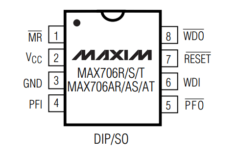 max706resa t监控电路芯片原装规格参数及引脚图