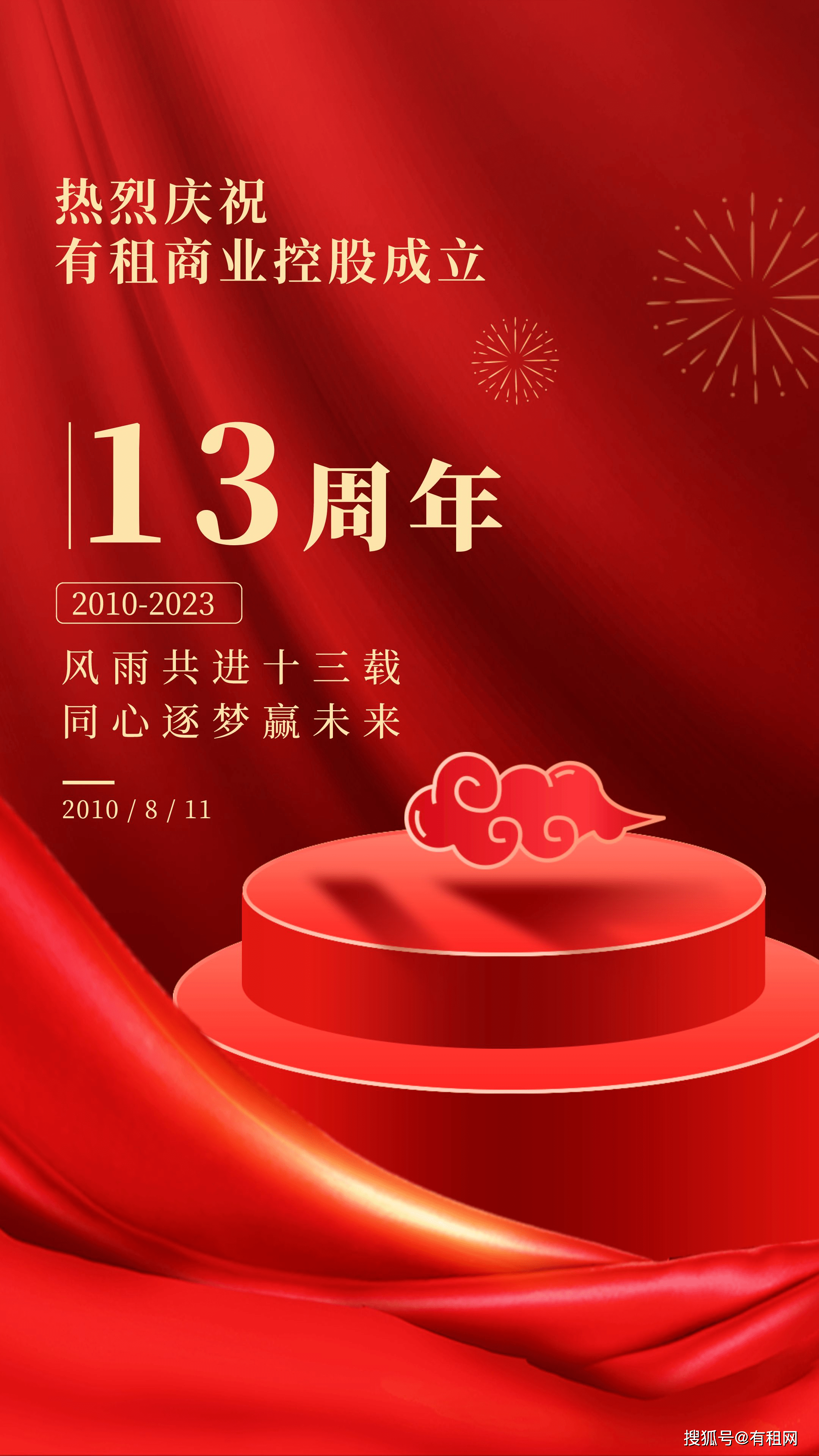 【致初心 敬未来】有租商业控股公司成立13周年!