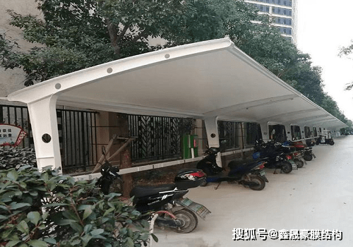 钢膜结构电动车停车棚的高度,宽度和长度介绍_顶棚_车辆_访问