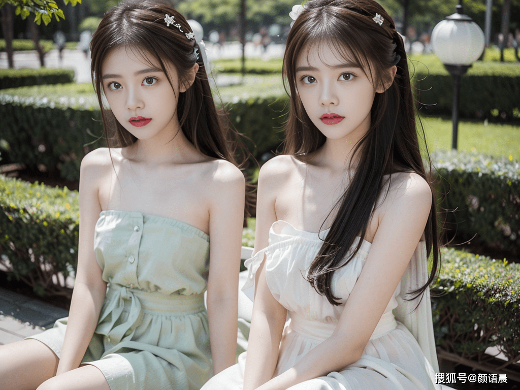 高清美女壁纸,身穿露肩古风汉服的仙女姐妹花_文化_中国_照片